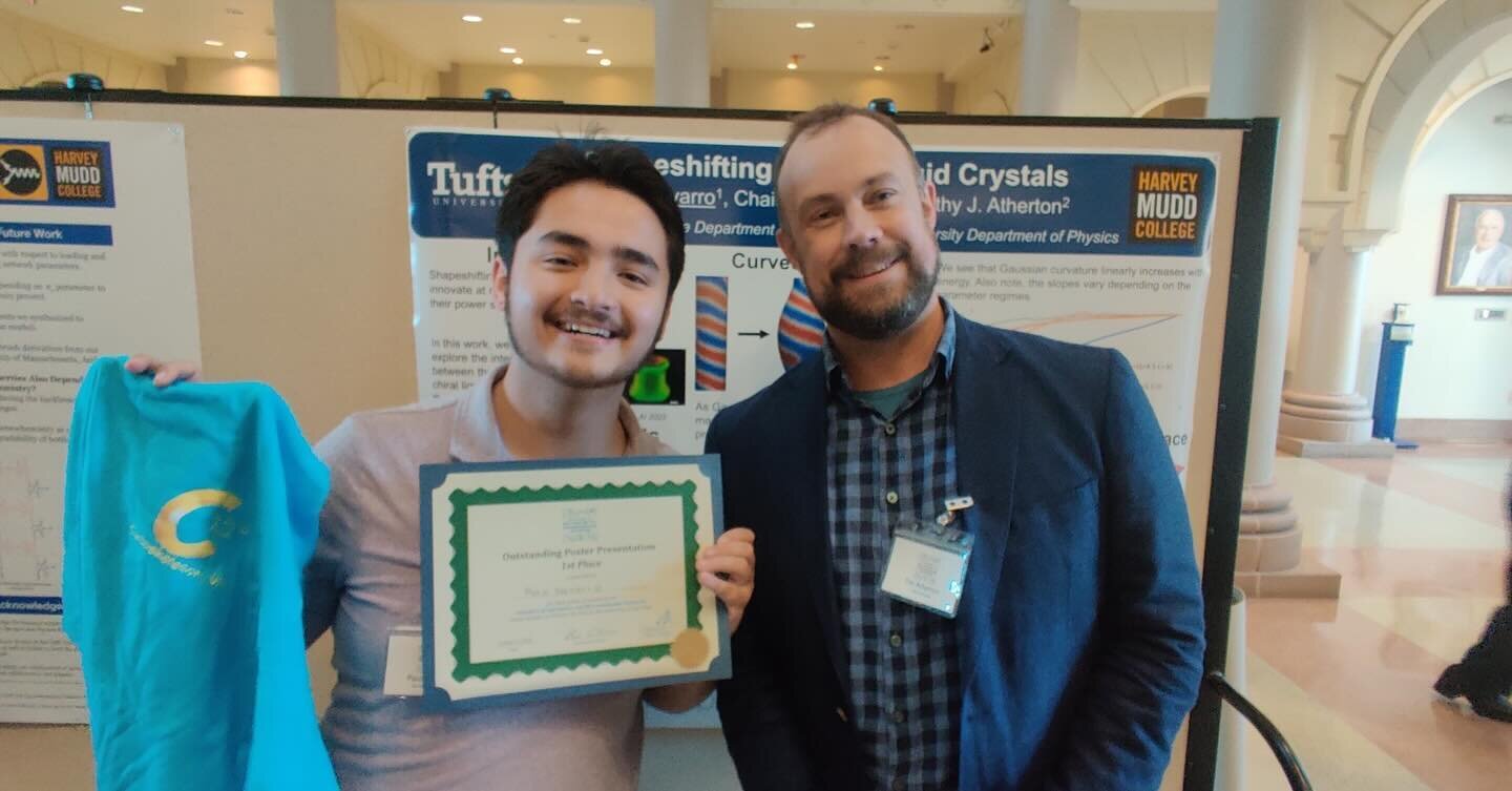 Belated post!

PoSM Lab had the opportunity to attend the Frontiers in Soft Matter and Macromolecular Networks Symposium! We learned so much from all the amazing presenters, and our very own Paco Navarro won best poster!!!! We&rsquo;re so proud of hi