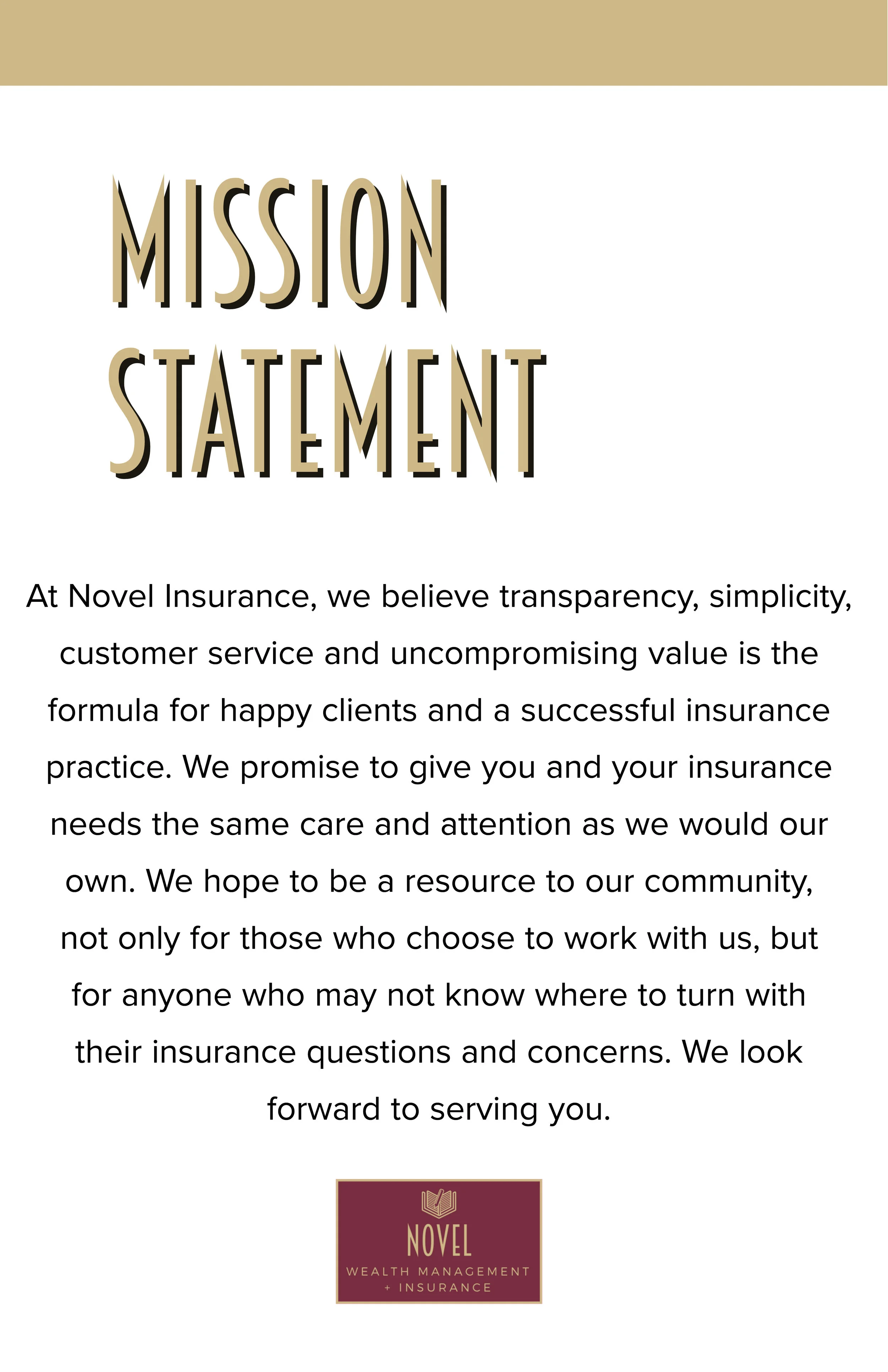 Novel Insurance and Wealth Management