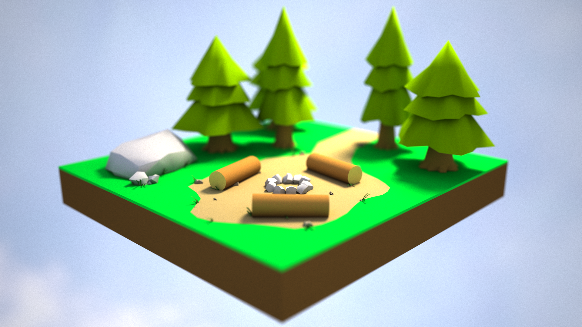 Low-Poly Camp site