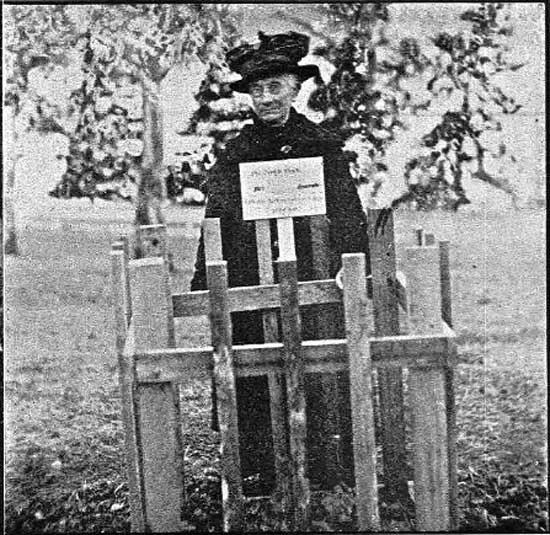   Unknown mourner at tree.  [Tasmanian Mail 8th August 1918 p18] 