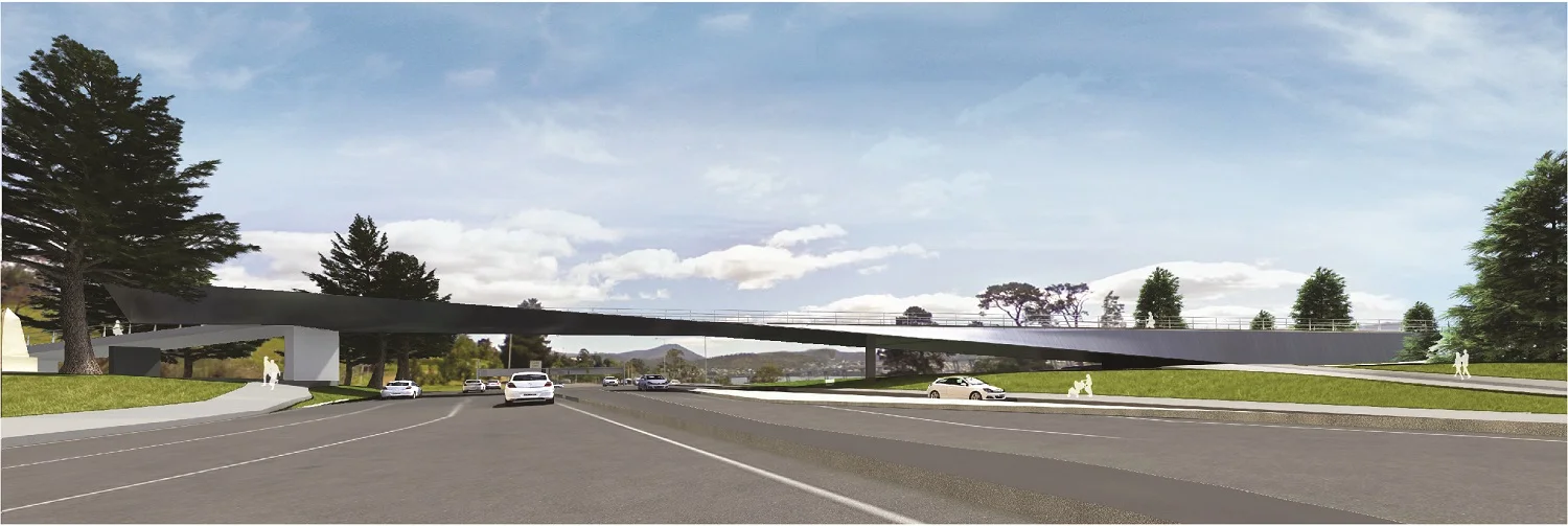 Bridge over the Tasman Highway artist's impression.