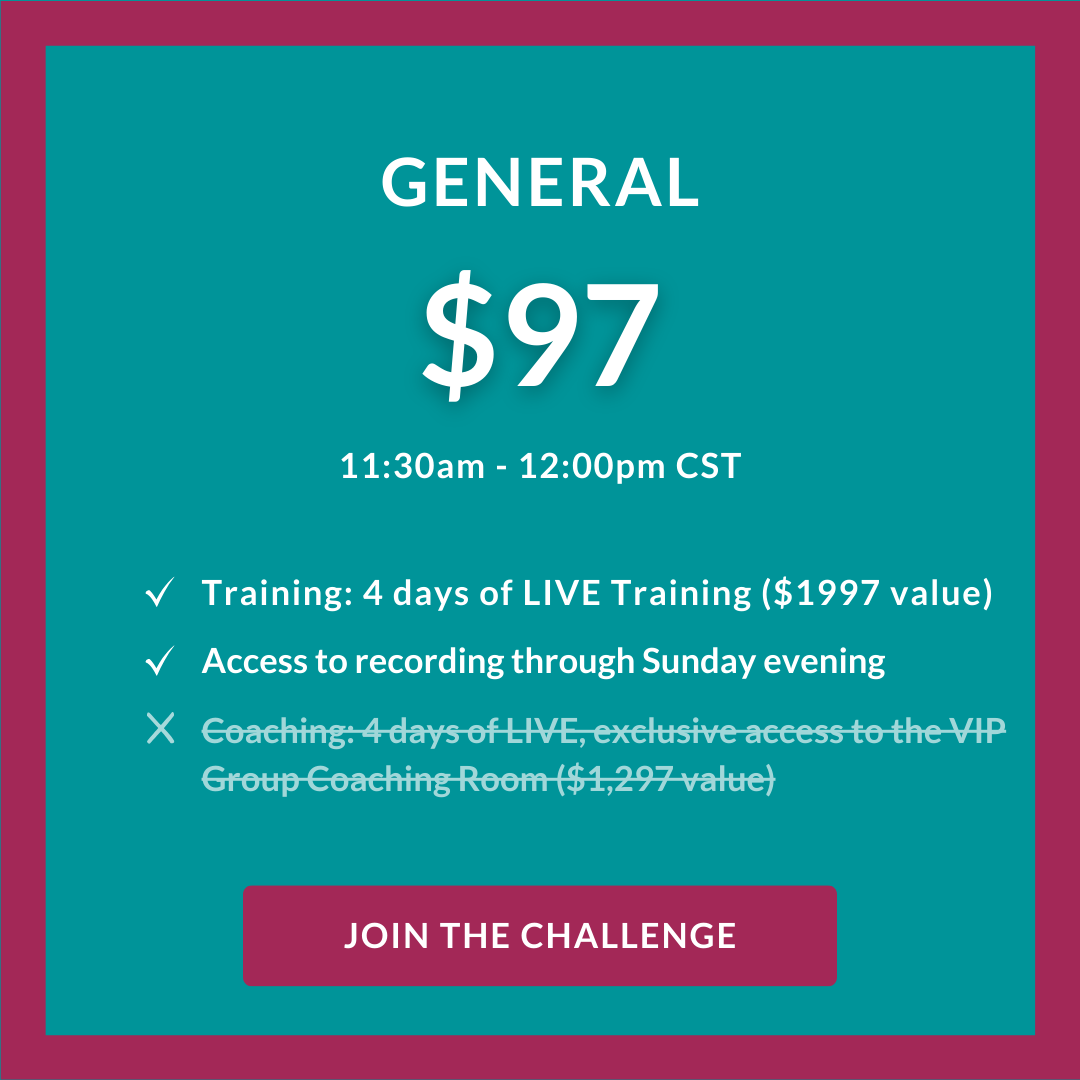 Get your general admission ticket to a 4-day training with life coach Mandi Briggs