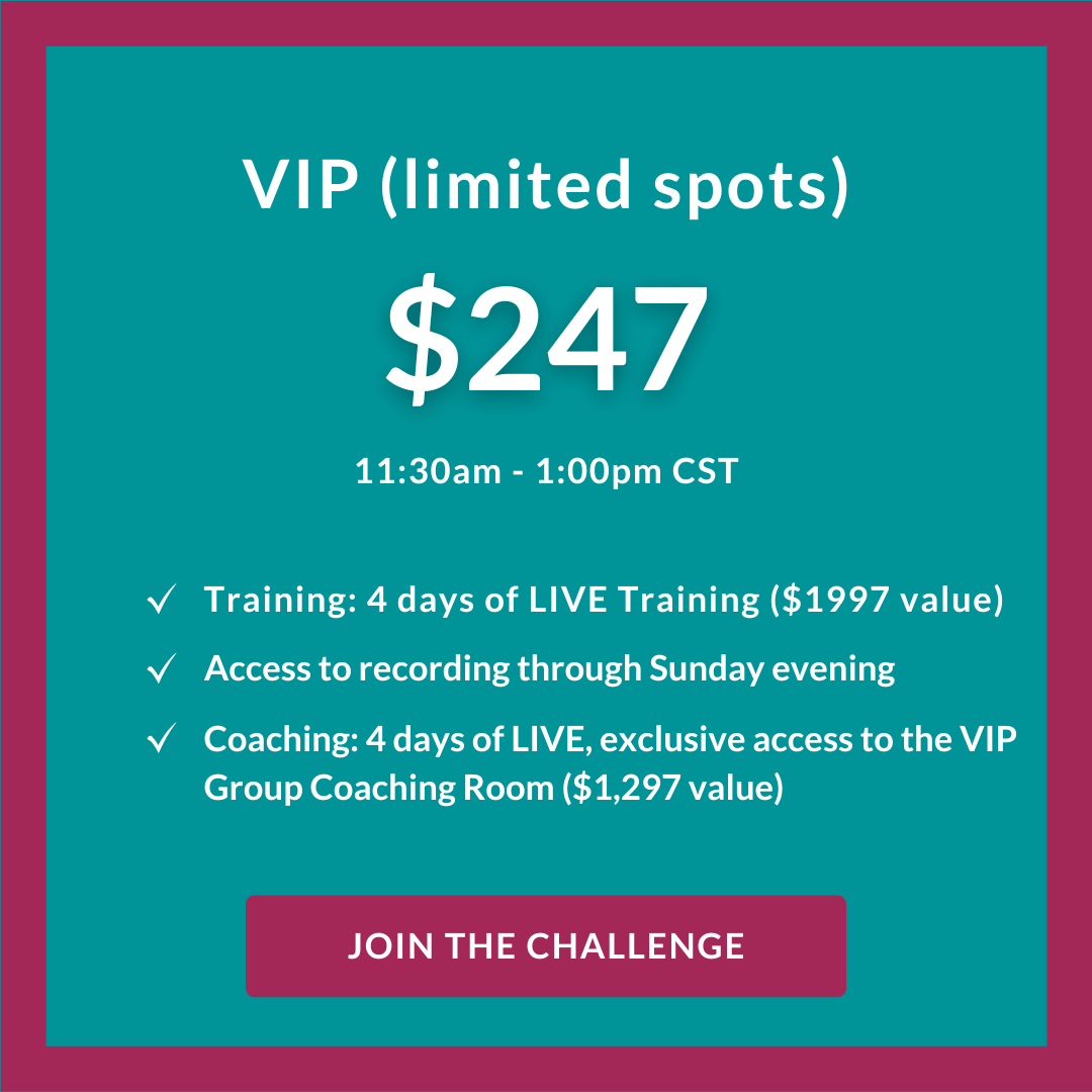 Purchase VIP Tickets to the Mind Your Mindset 4-Day Online Challenge