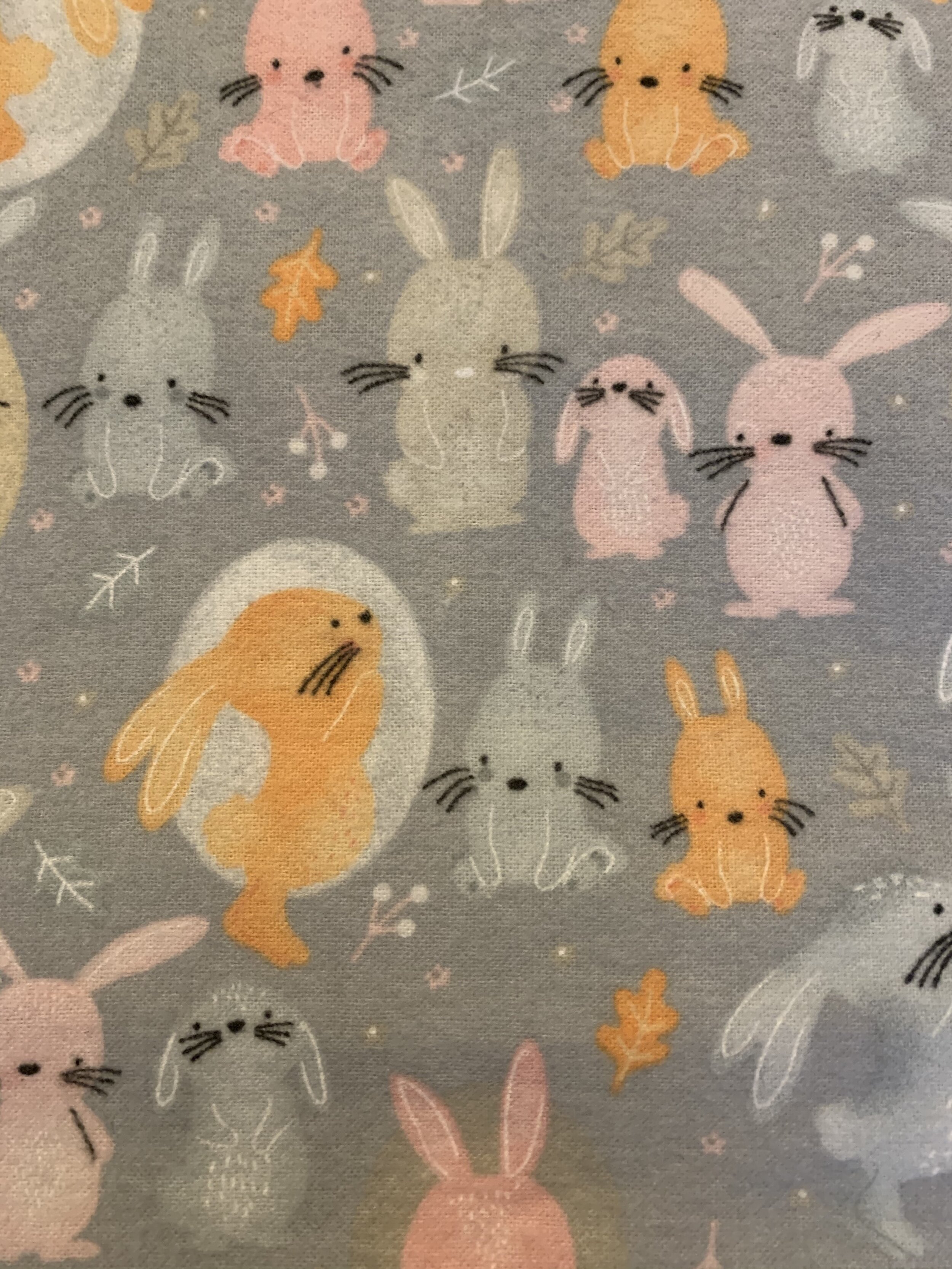 Fabric sample: 04-Pastel Bunnies