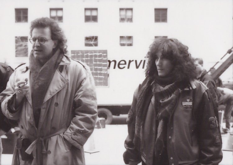 Carlos Ferrand and Michka Saäl shooting Tragedia in Toronto.  Photo: Karen Fernandez