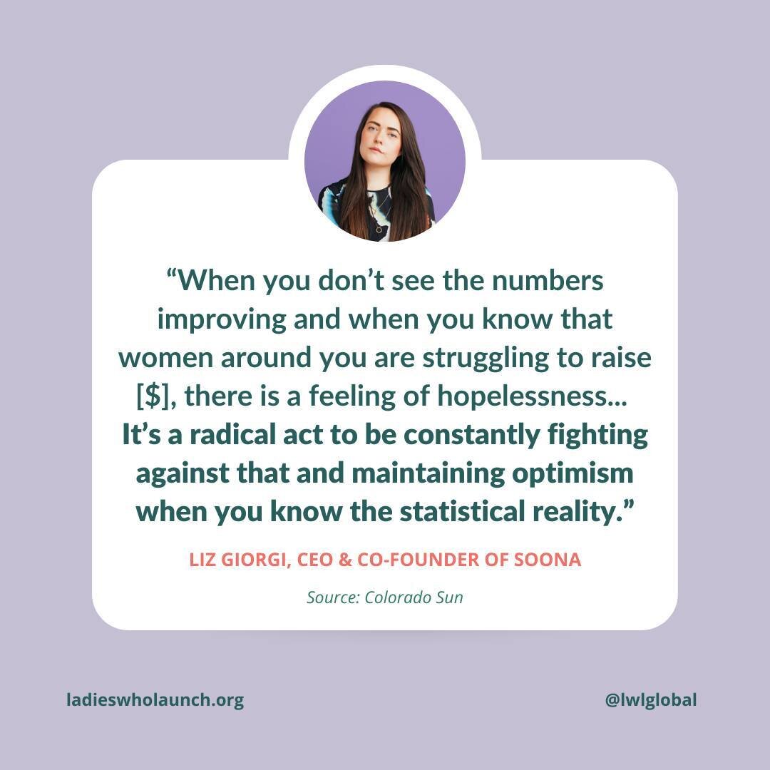 We couldn&rsquo;t agree more with @LizGiorgi, CEO &amp; Co-Founder of @soonastudios! Maintaining optimism amidst a feeling of hopelessness IS a radical act.

Many women &amp; non-binary business owners face financial challenges, and the numbers can b