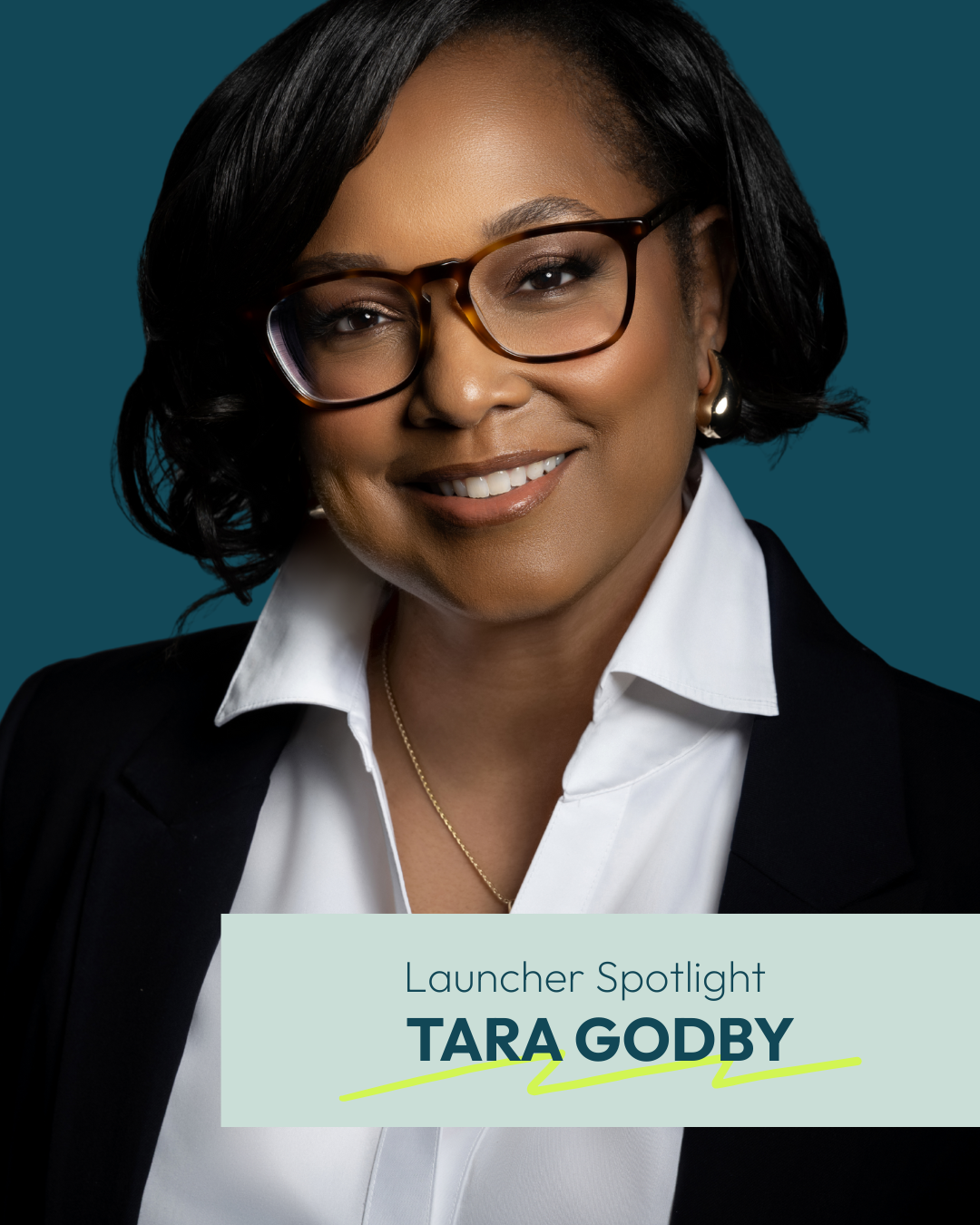 Portrait-oriented, headshot-style photograph of Tara Godby, Co-founder of Teakeasy Tea