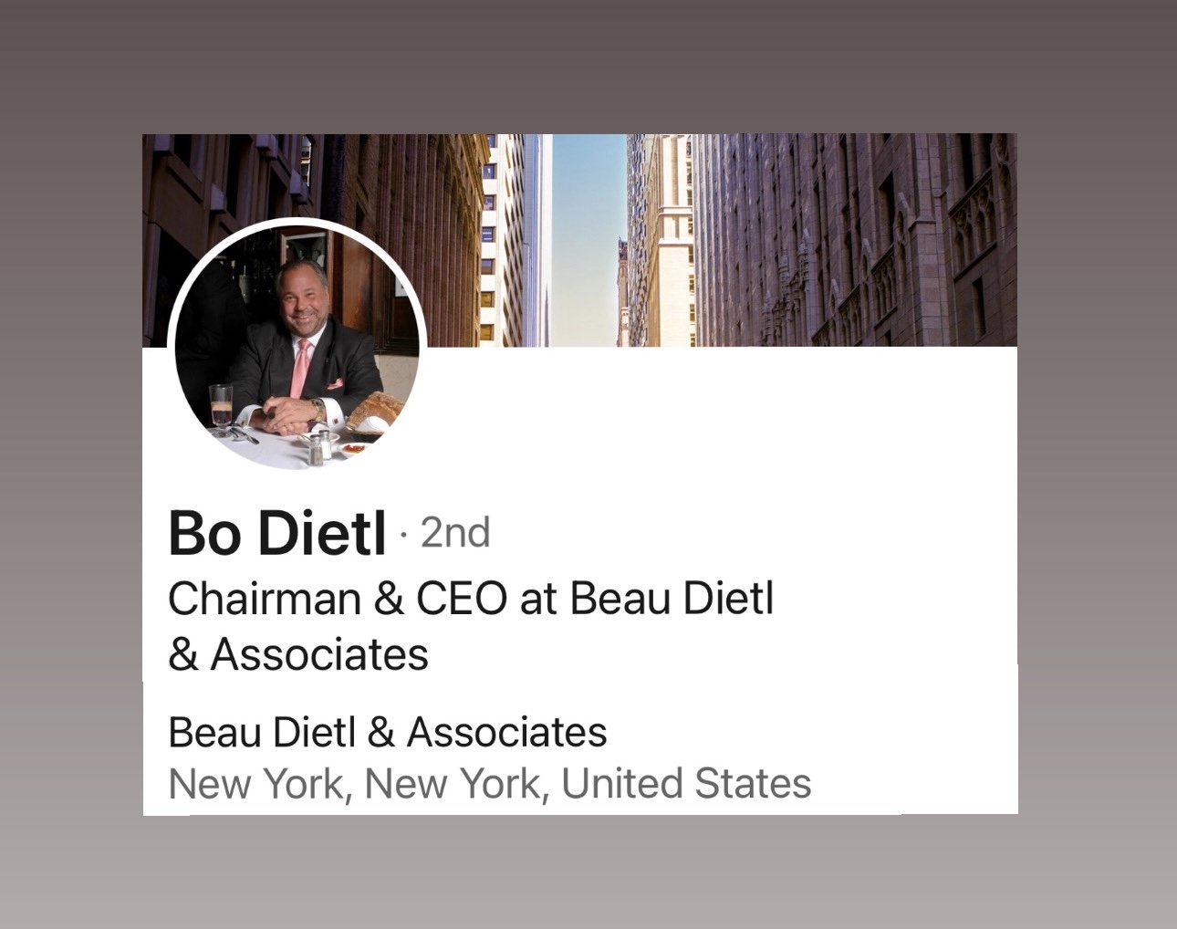 Bo Dietl’s Endorsement