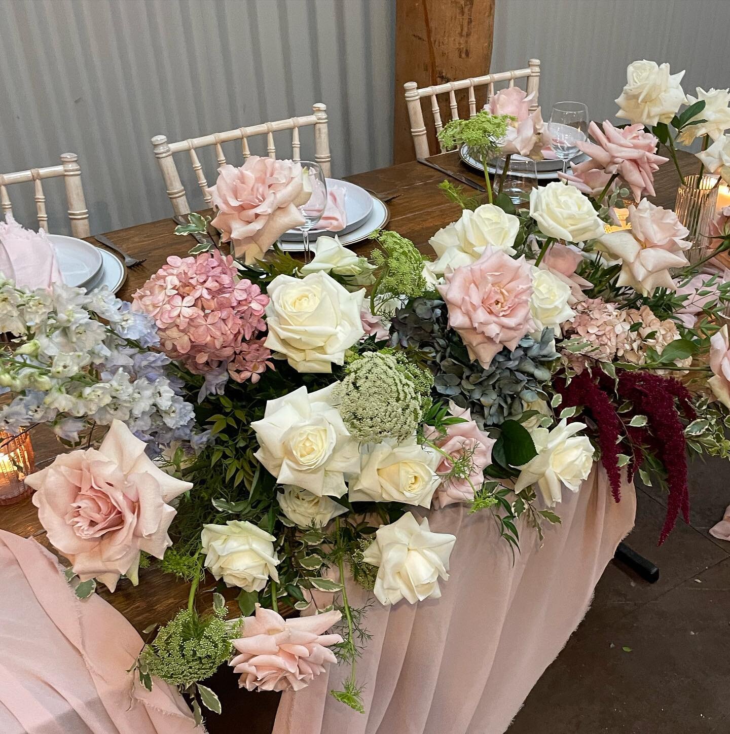 Long &amp; Low garden style tablescapes, filled with abundant roses and seasonal pretties.
We love these for your bridal table. Let's get planning, fill in our form at www.darlingevents.com.au #weddings #sydneyweddings #floraldesign #eventstylist #fl
