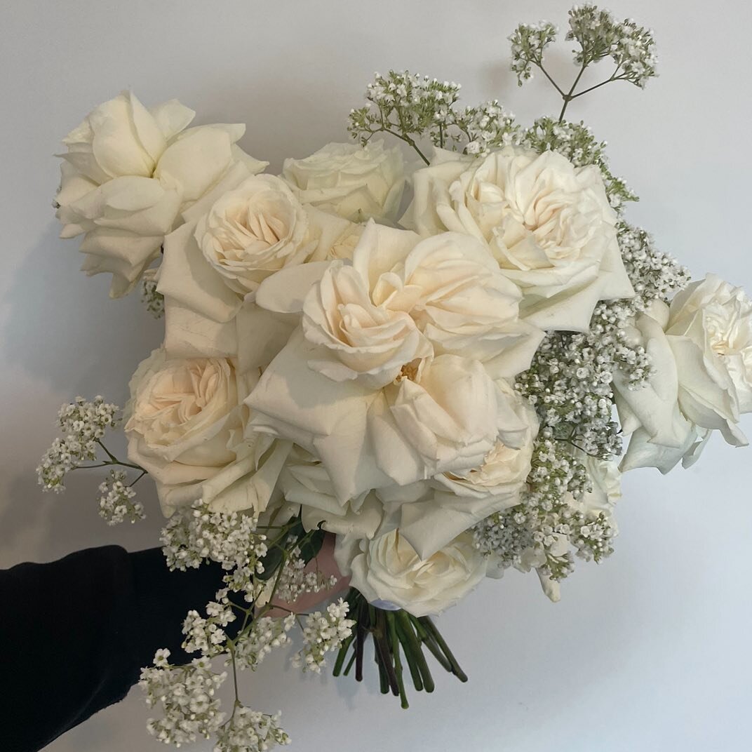 //Stephanie🕊// 
Beautiful Playa Blanca Colombian roses and subtle pops of baby&rsquo;s breath to add some texture to this classic bouquet. #darlingevents #floraldesign #sydneyweddings #sydneyflorist #weddings #bride #eventplanning #eventstyling #lov