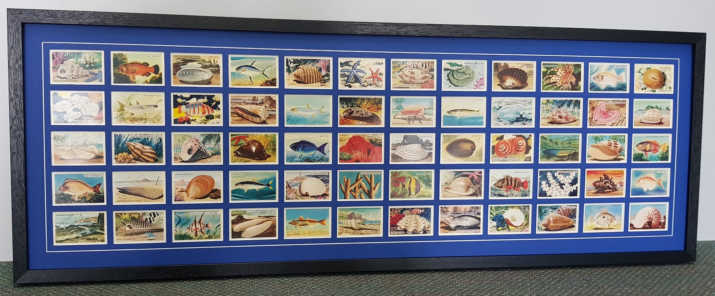 This picture cost $350. It is 900 x 350mm with 60 windows cut out of a matboard with a v groove.