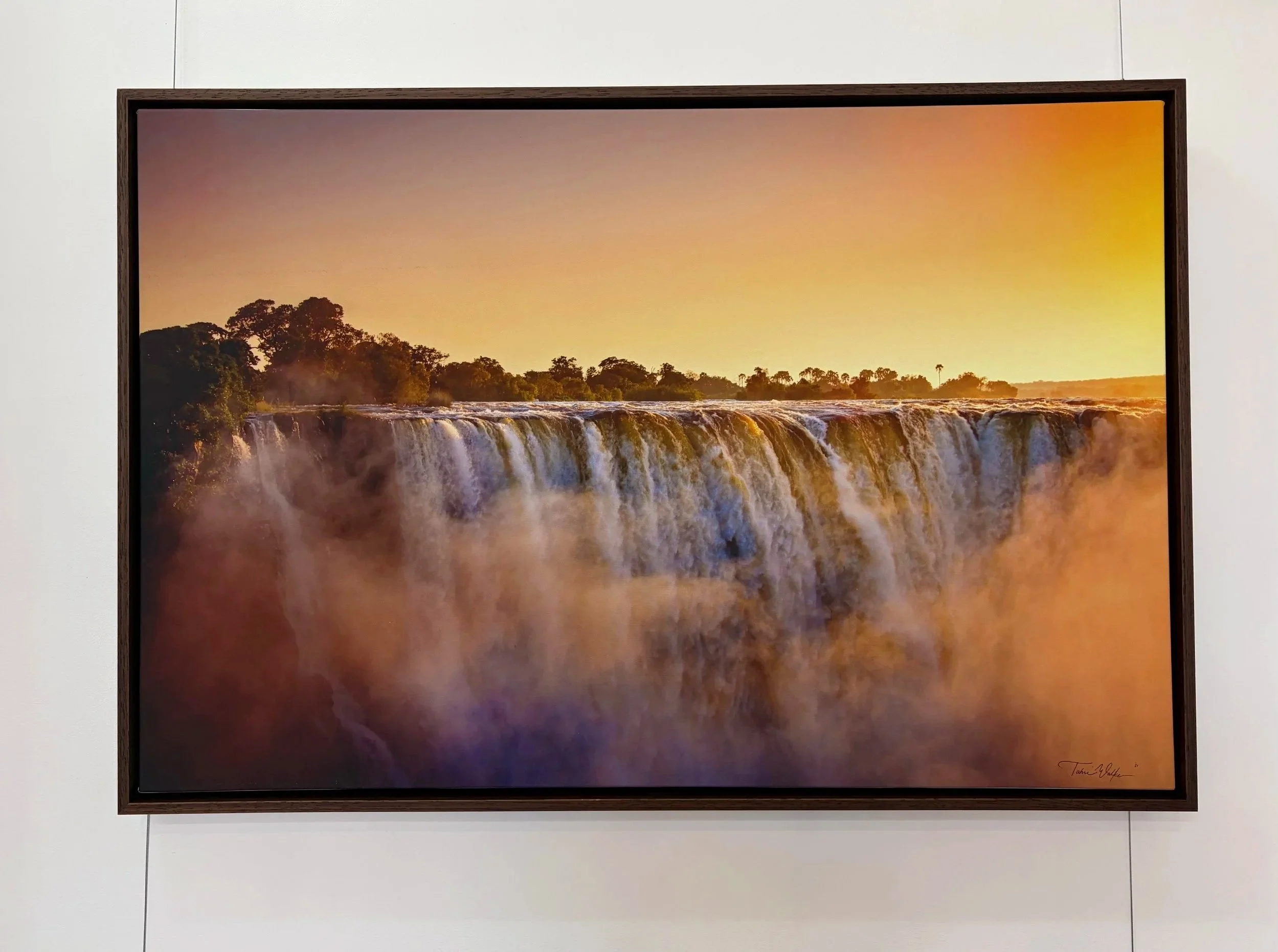 Victoria Falls in Walnut Float