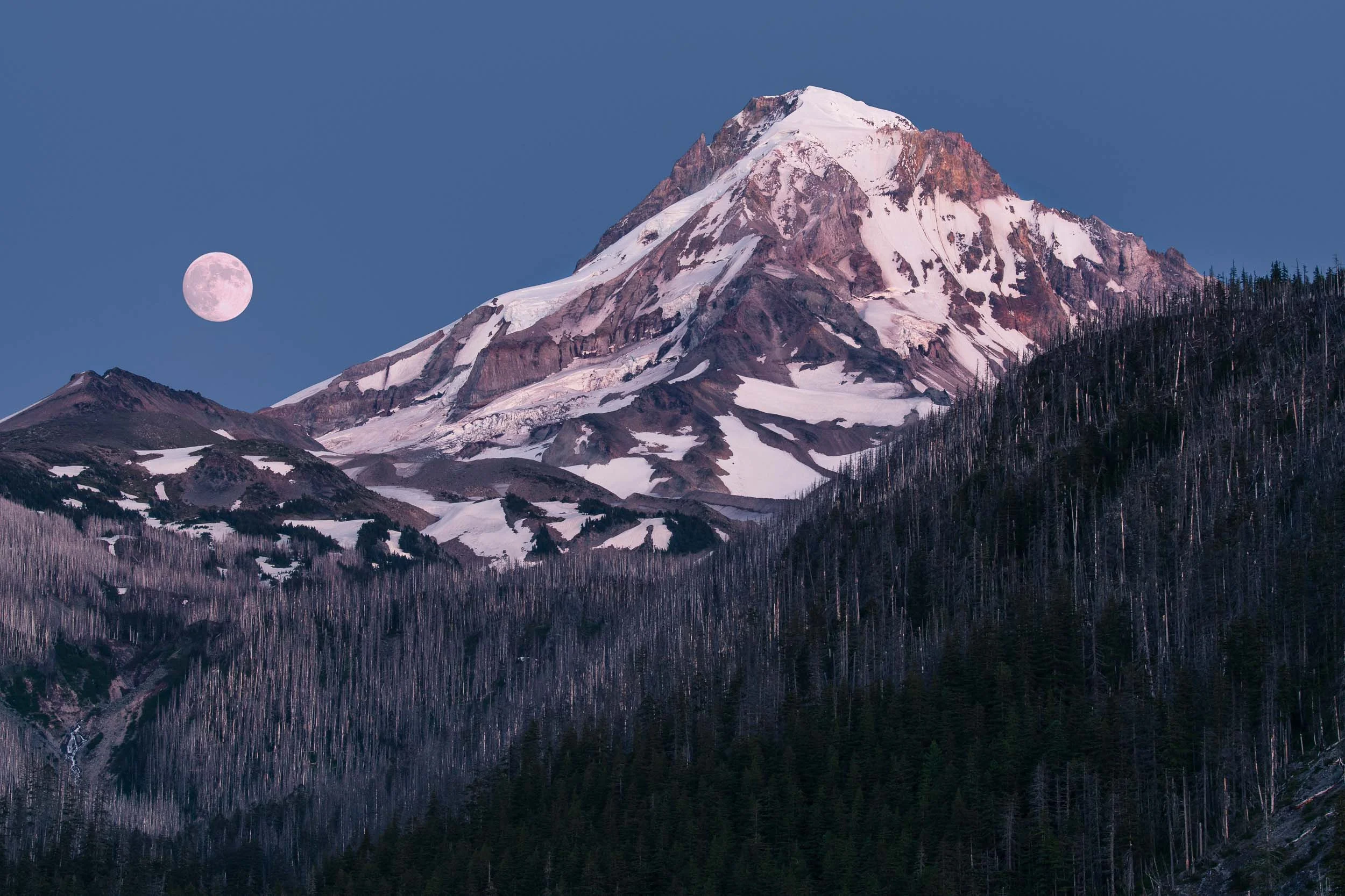 Full Moon Rising - Mt. Hood, Oregon