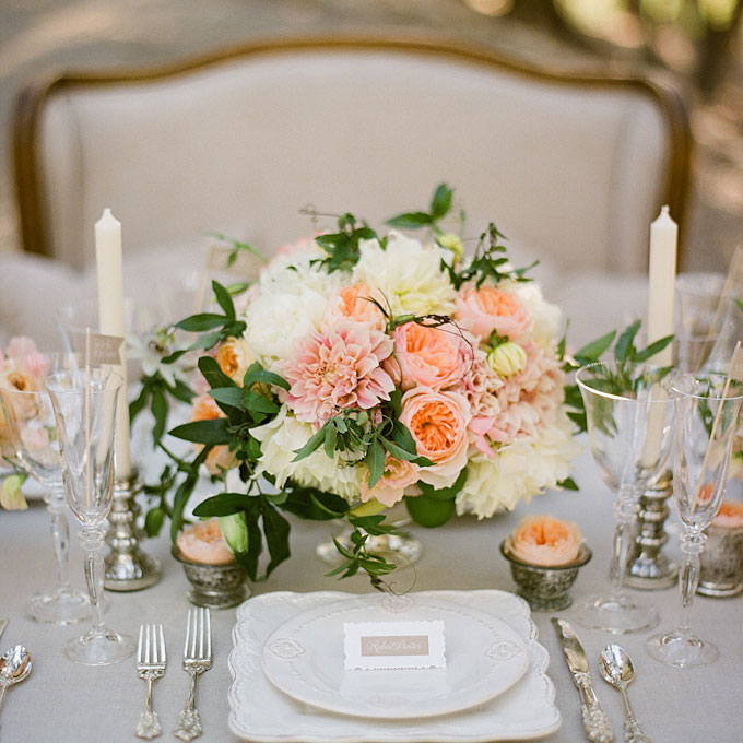 Spring Bouquet on a wedding table