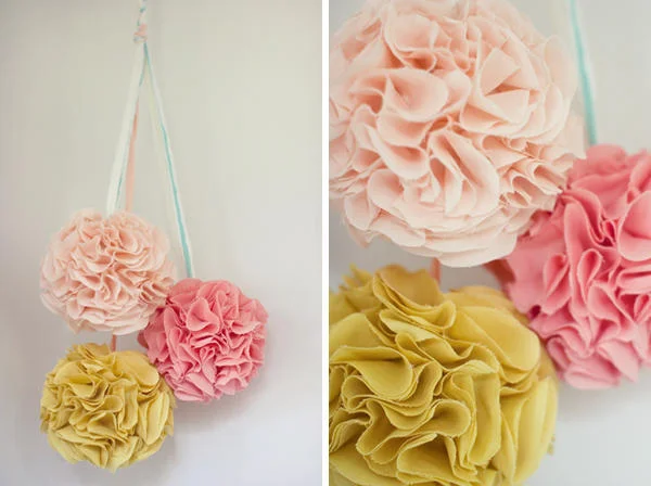 Image showing fabric pom poms