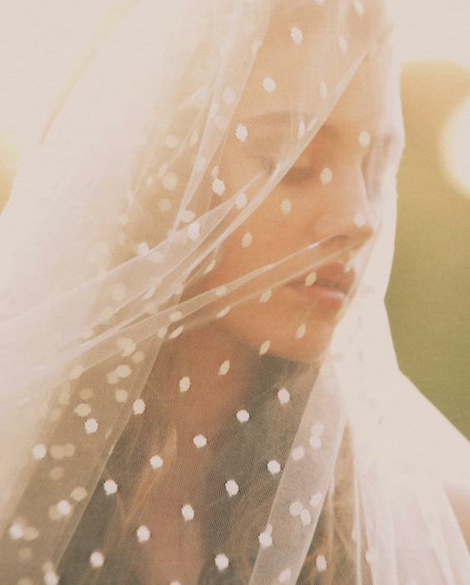 portrait of a bride with a veil