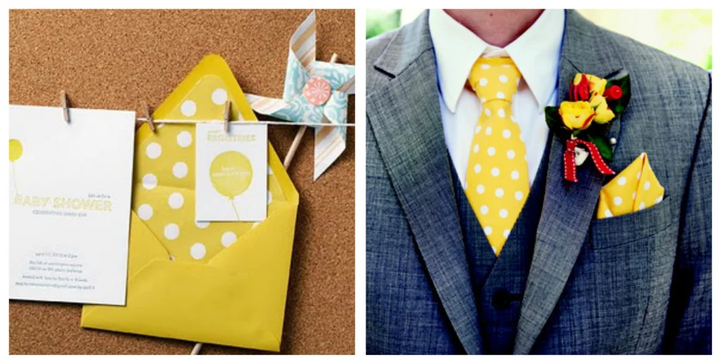collage of Polkadot Wedding Inspiration accessories