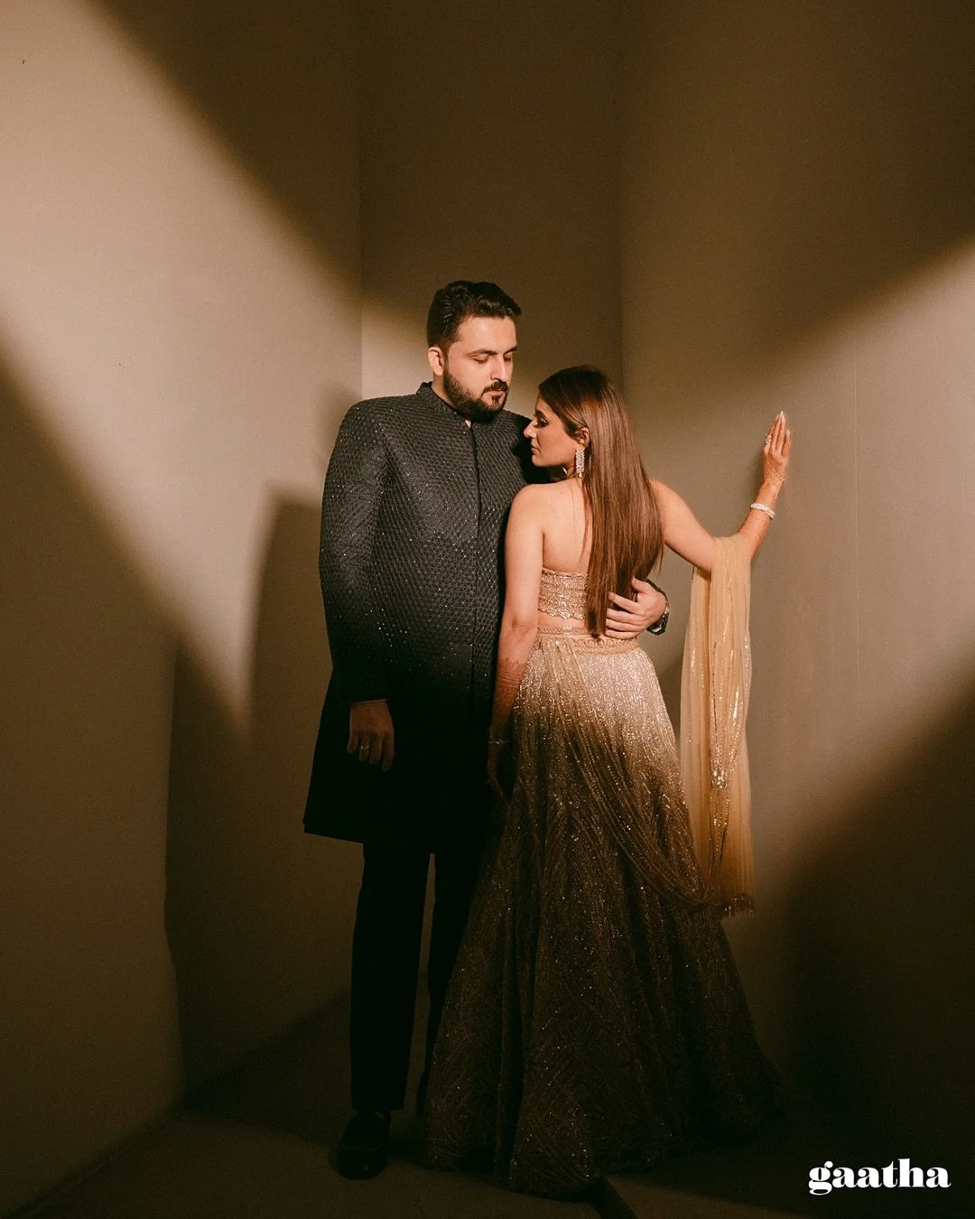 A night of shimmer, rhythm, and love.
From the spotlight to the dance floor, Nitisha &amp; Abhishek lit up the Sangeet with grace, glamour, and a little champagne sparkle.
Here&rsquo;s to a love that celebrates loud and shines quiet. ✨

Photo &amp; V