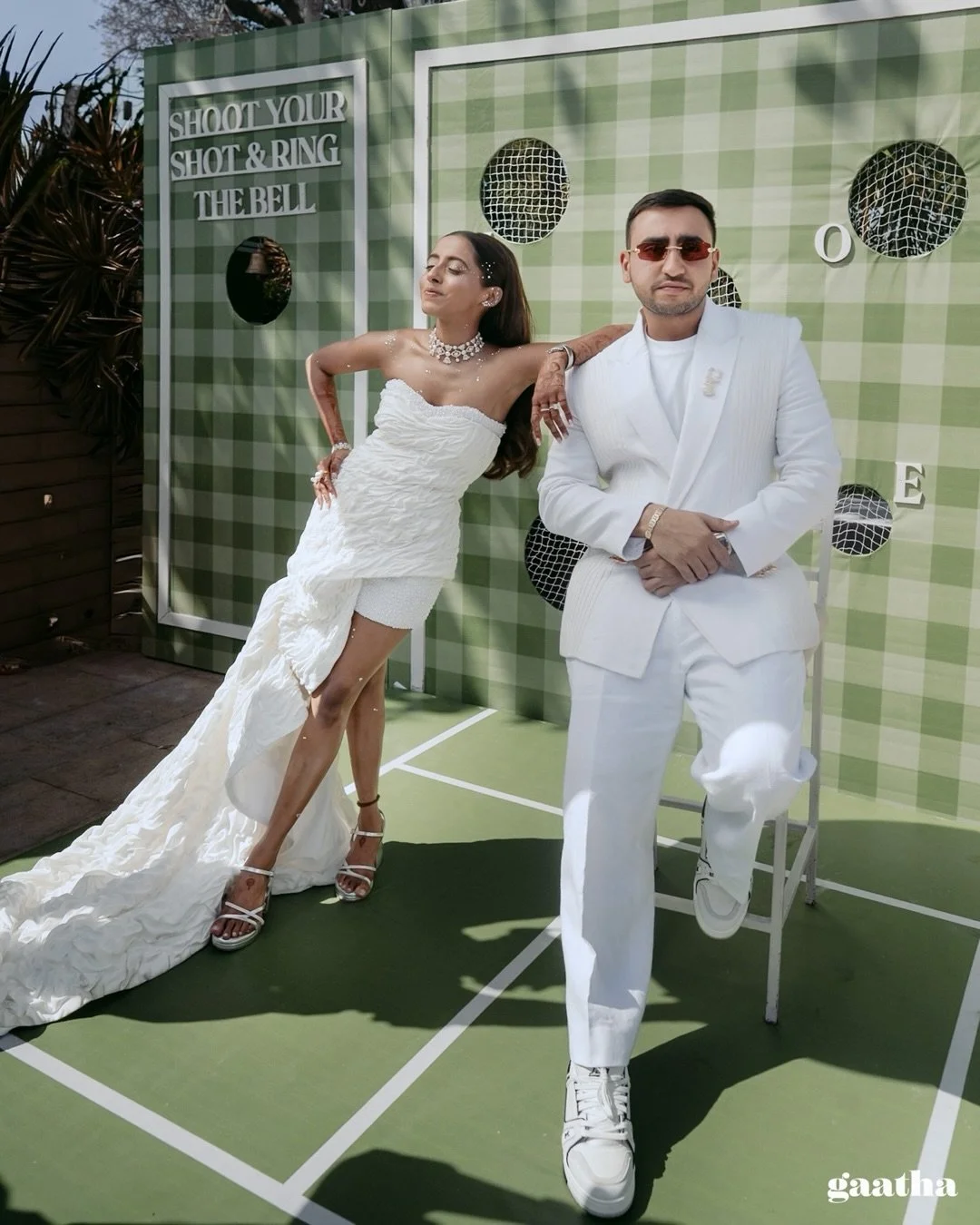 Sakshi &amp; Rahil, just being themselves &mdash; a little playful, a little quiet, and completely in sync.

From sunlit greens to a night full of soft gold, it all felt easy&hellip; like it was always meant to be this way.

Sakshi &amp; Rahil were j