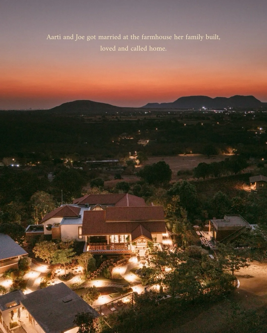Aarti and Joe got married in a place that had been a dream long before it became a wedding venue.

Her parents built this farmhouse as their dream home, putting years of work and love into making it their own. For Aarti, choosing it for her wedding m
