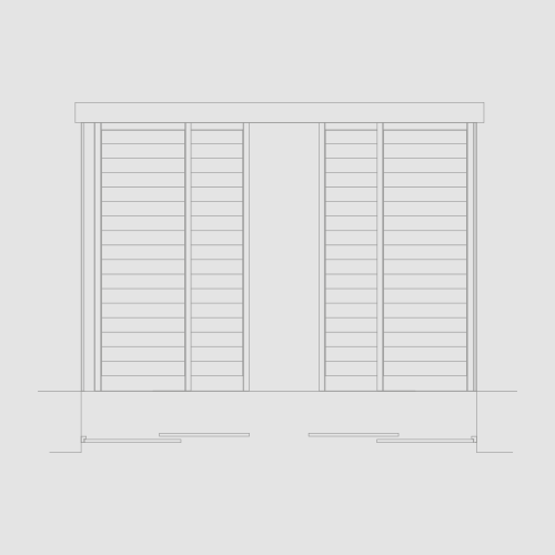 Tracked & Room Dividers Tracked shutters are ideal for use over French doors, patio doors, bi fold doors or any wide aperture where the panels are fitted at floor level. More…