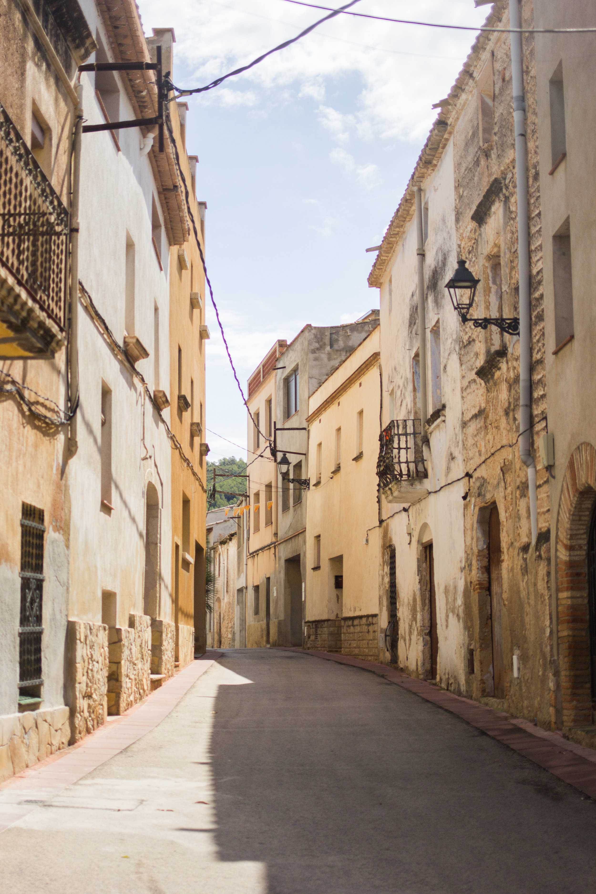 A narrow street in a small Catalunya town