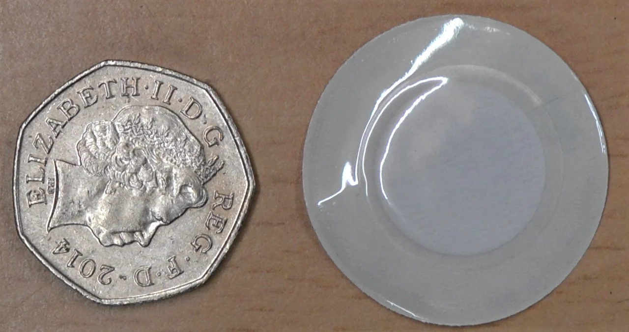 The patches are slightly bigger than a 50 pence piece. Image: G. Bull