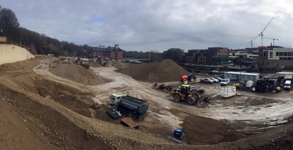 The Milburngate site overlooking the River Wear ready for the next phase of development