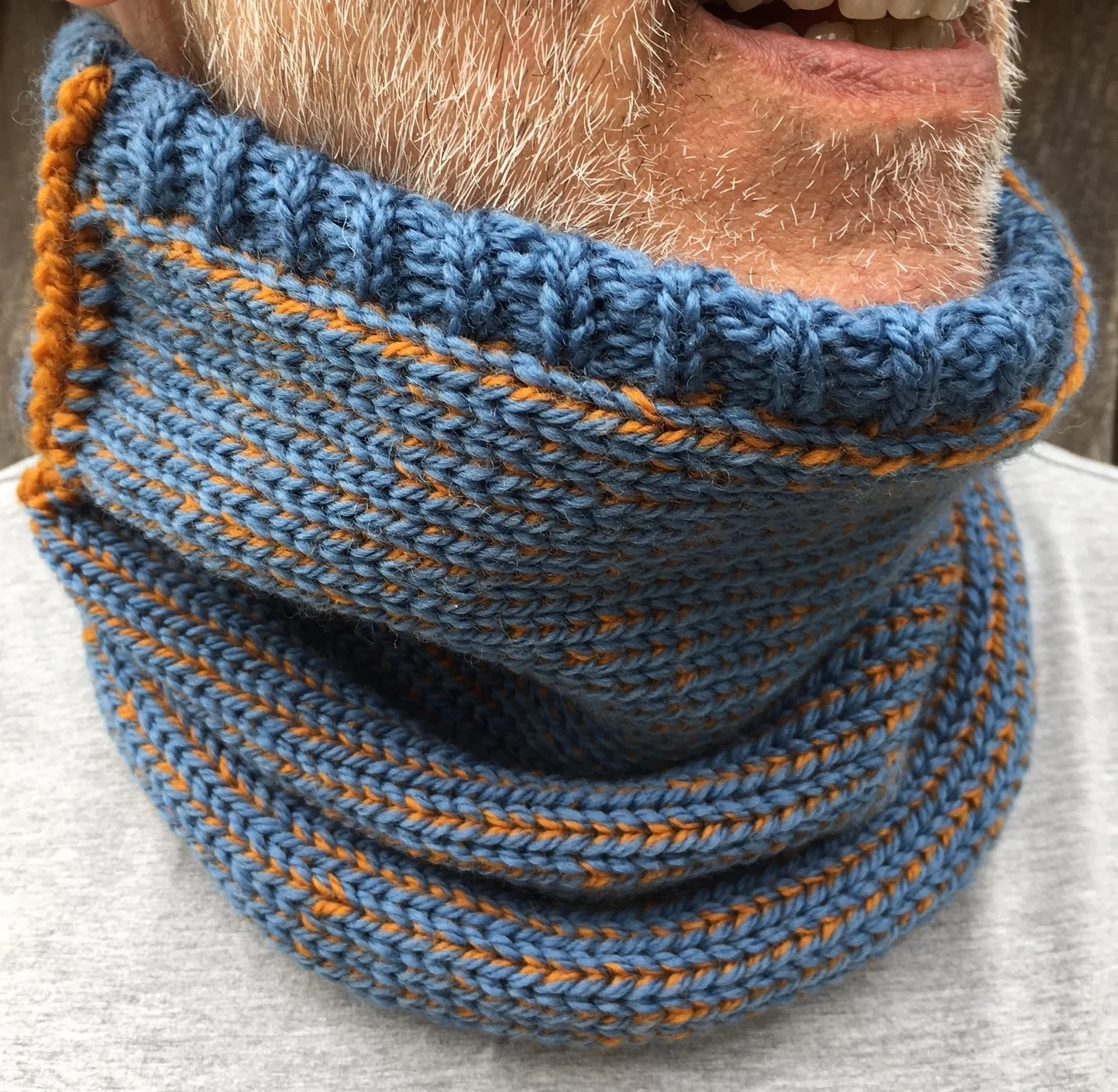 Blue Orange Cowl