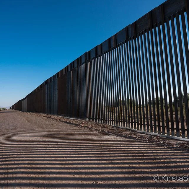 The first new miles of border wall in Organ Pipe National Monument in 10 years. It’s 10 feet higher than the old wall, otherwise the same destructive, offensive, ugly waste of taxpayer money. #stopthewall #nationalpark #arizona #borderwall