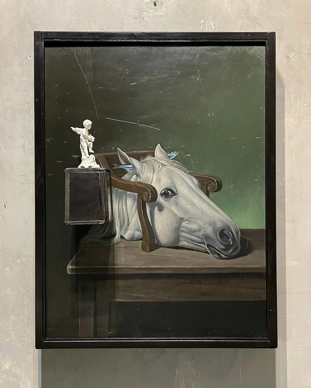 Virgilio Rospigliosi 2004-2026, mimesi reale. cm 80x60, acrilico su legno porcellana specchi 1d.jpg