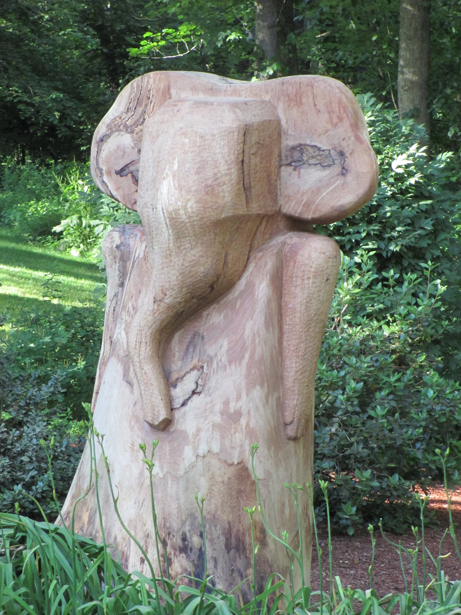 Celeste, Wife of Babar the Elephant, 8 ft tall, red oak, 2013 Private Commission