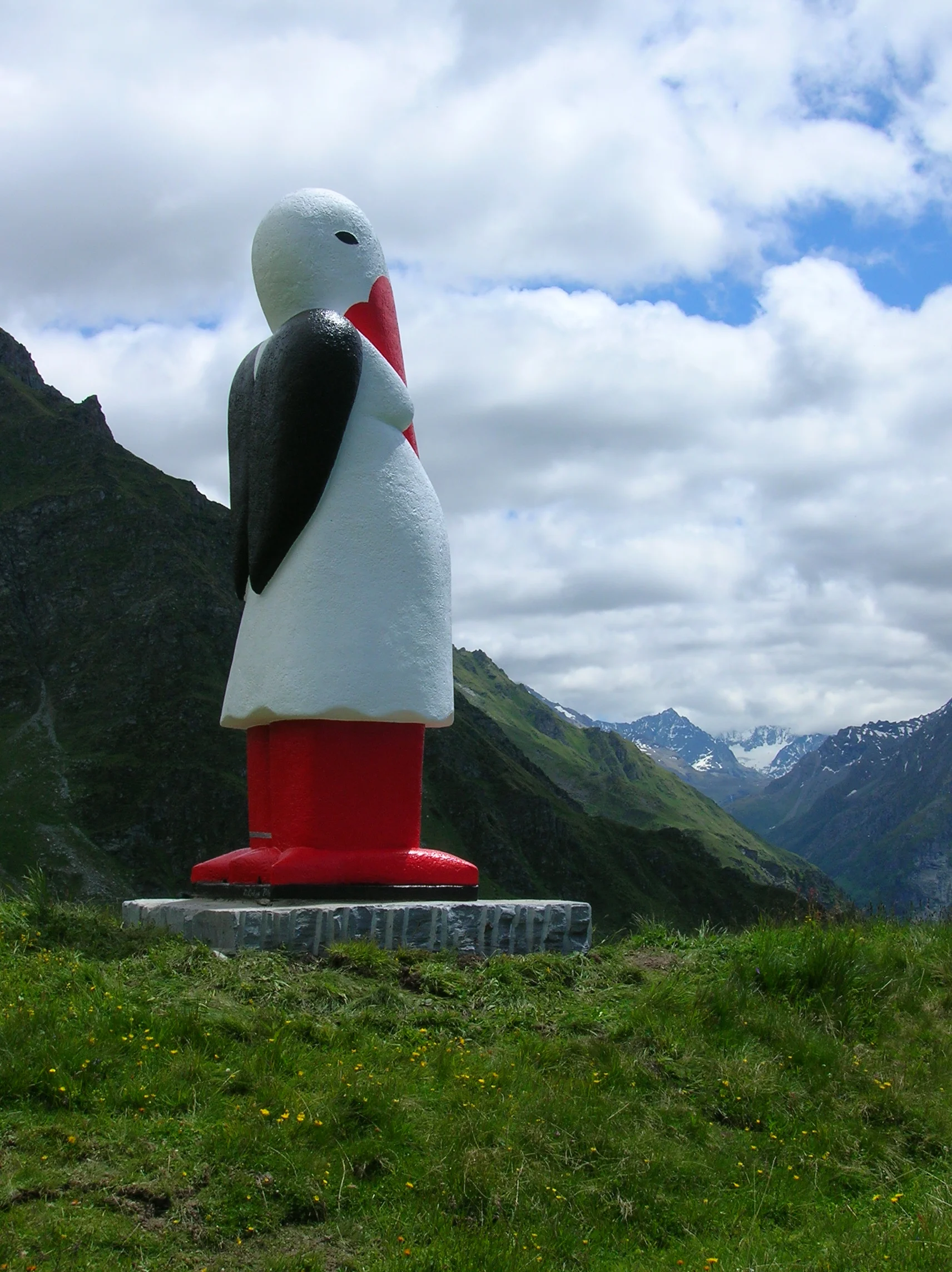 Baby Bringer, 2011, Styrofoam, cement, paint, 12ftx4ftx4ft