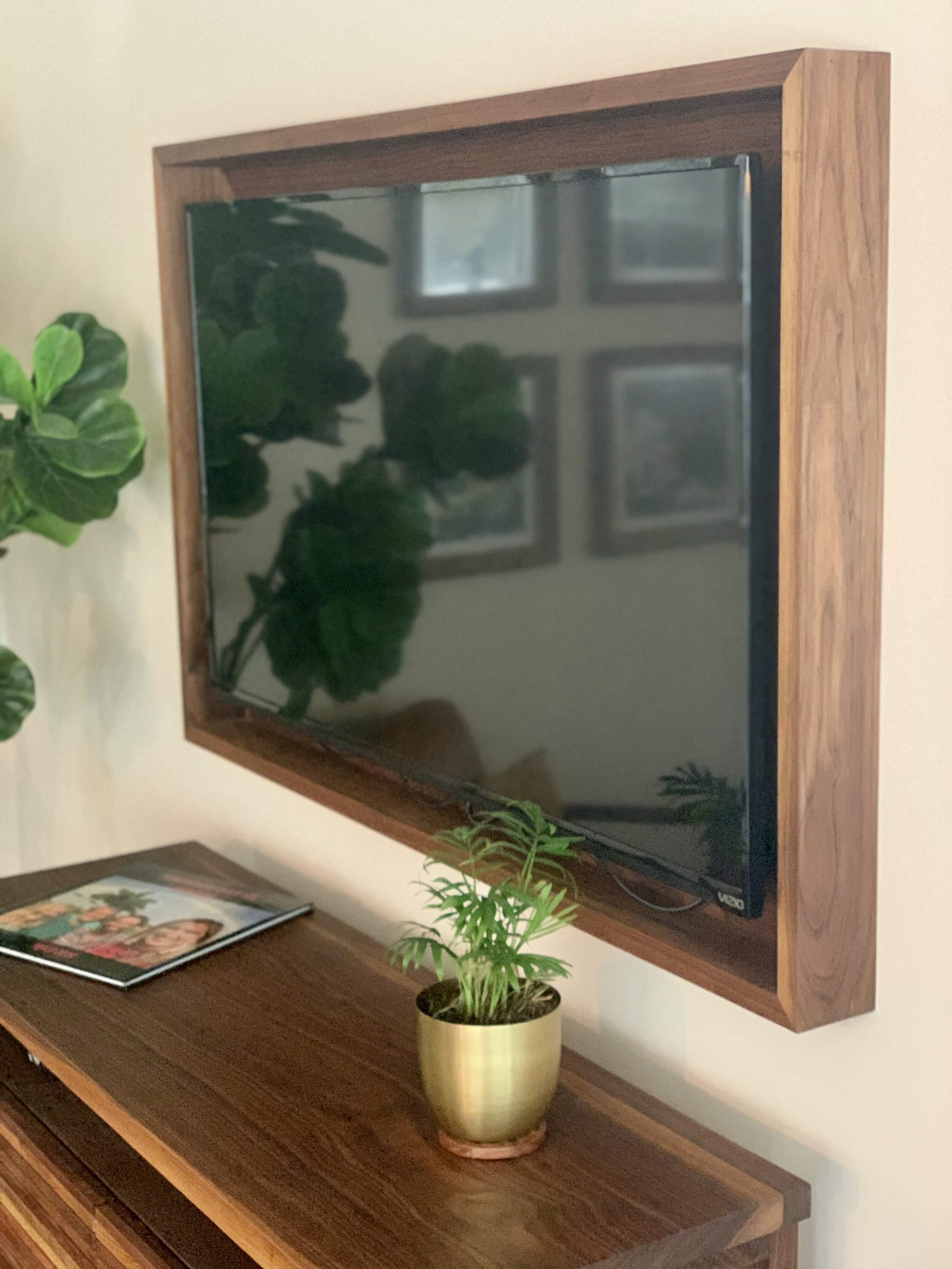 walnut TV frame