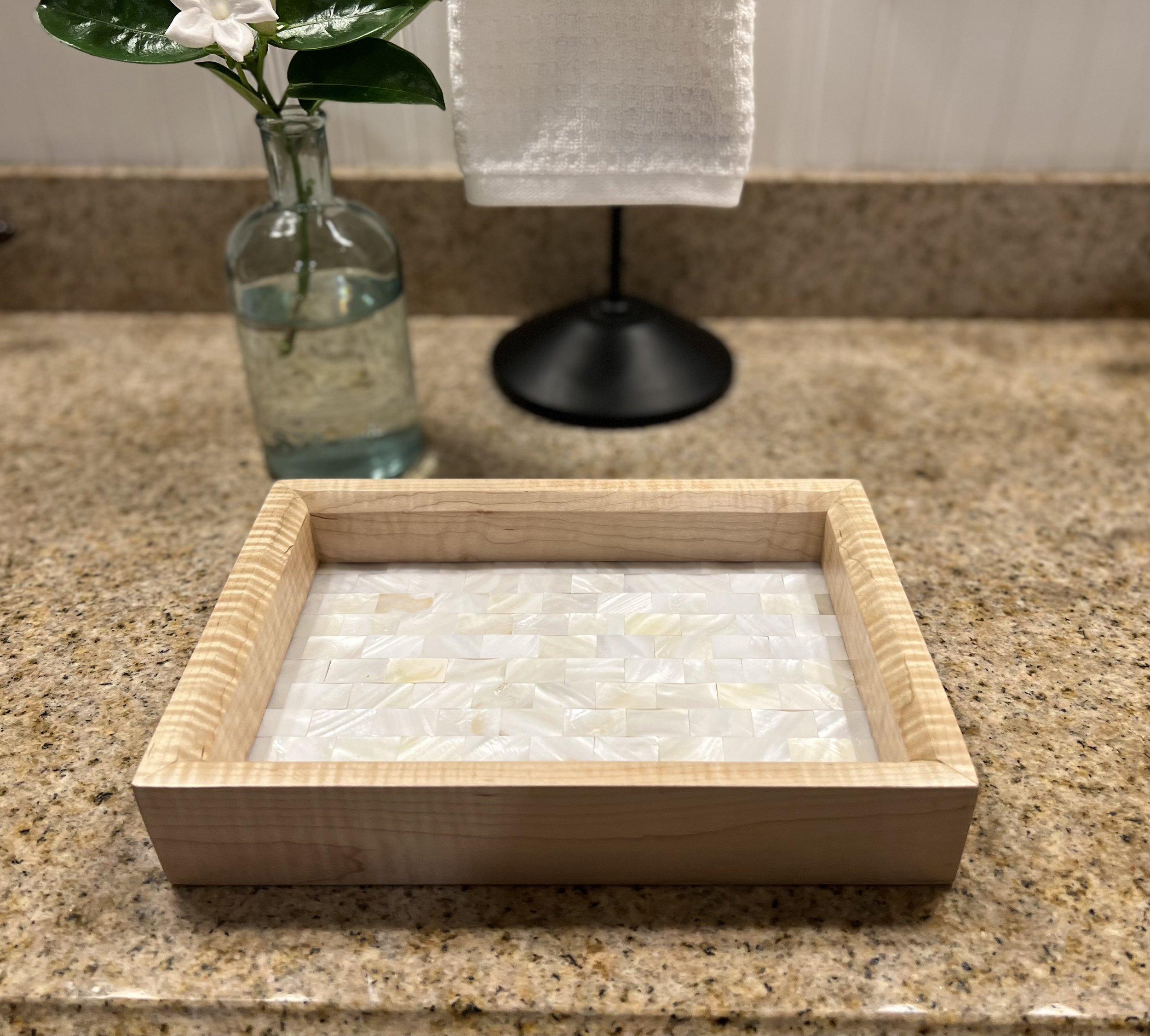 Mother of Pearl and Tiger Maple Tray