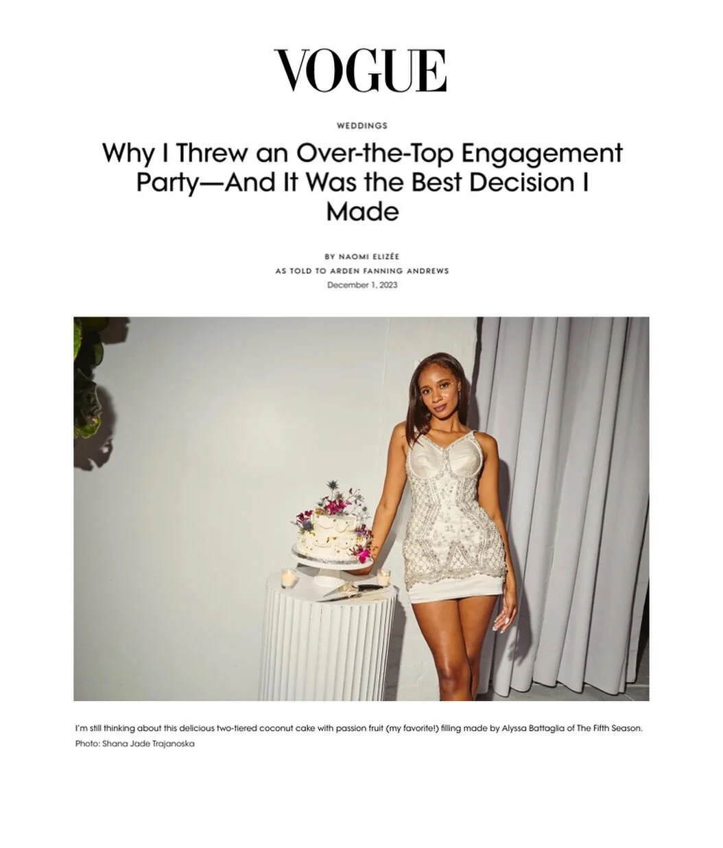 Our recent grazing table and celebration cake for Naomi &amp; Blue featured in VOGUE ❤️ 

Photographer: @shanajade 
Florist: @freelancefred 
DJ: @niarasterling 
Drink Sponsor: @tresgeneracionestequila