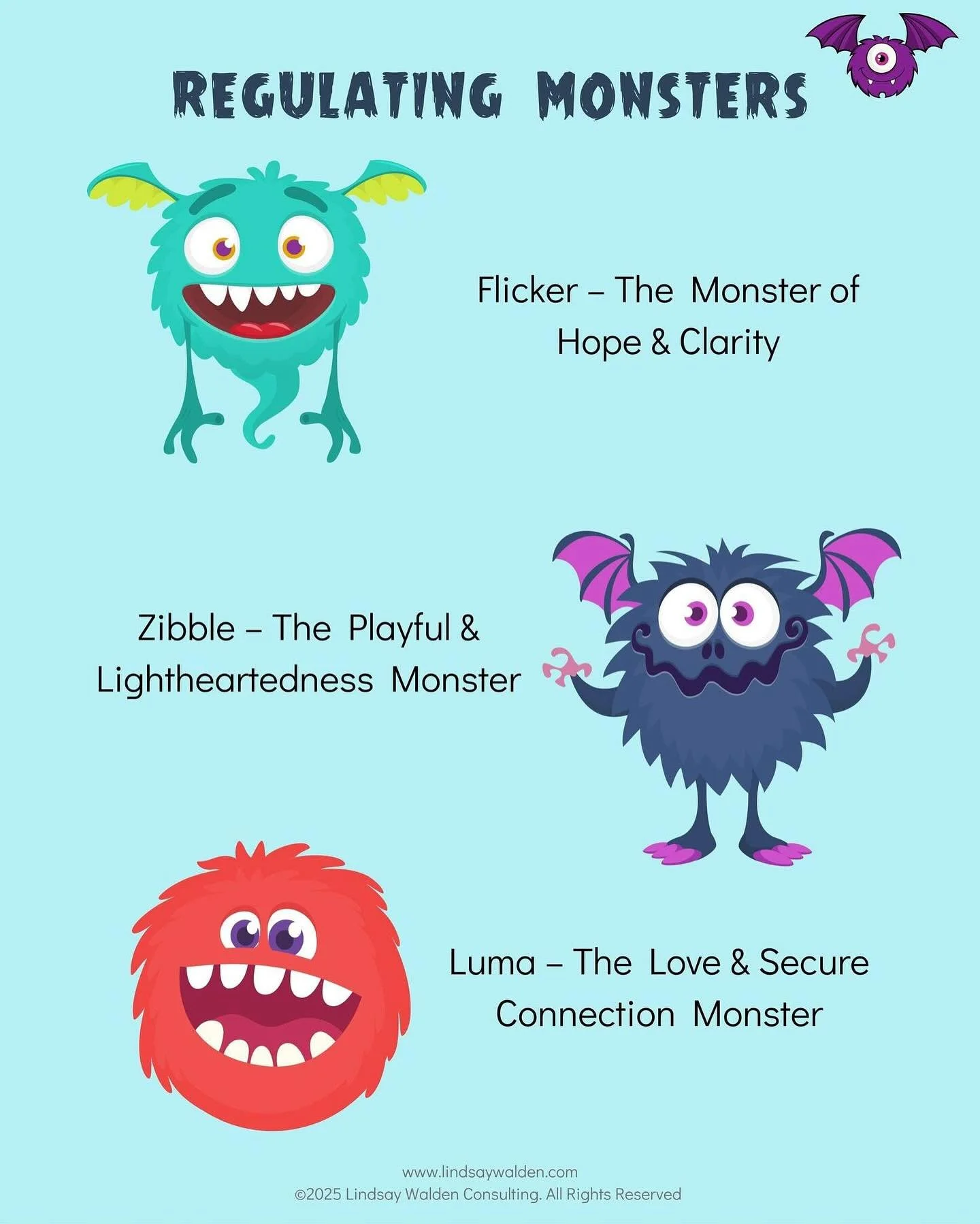 Meet Your Monsters, Master Your Mind - When You&rsquo;re Ready to Regulate!

Not every monster in this book brings distress. Some exist to guide you toward calm, clarity, and connection.

These are the Regulating Monsters. They help stabilize your em