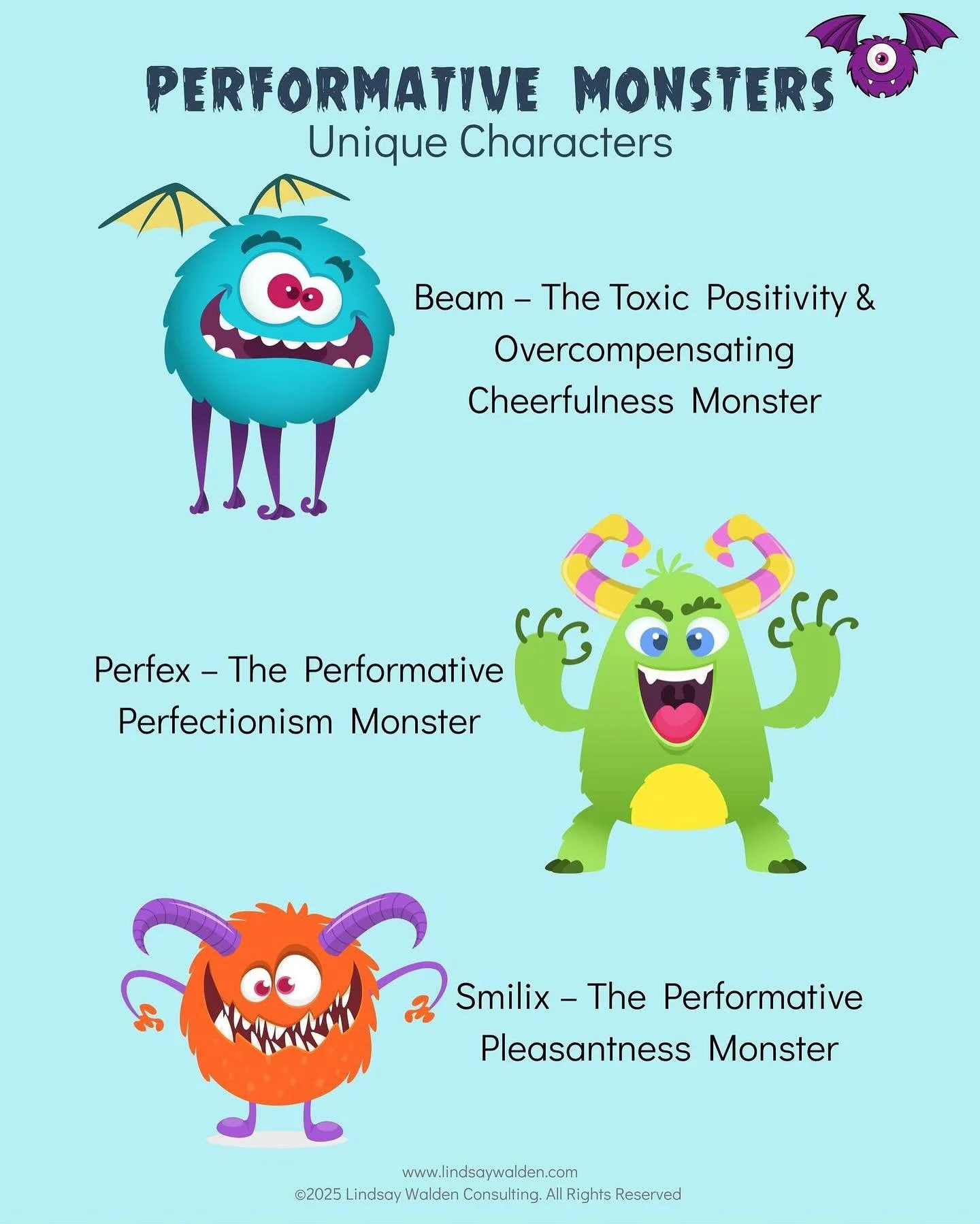 Meet Your Monsters, Master Your Mind!

🎭 Meet the Performers - Some monsters don&rsquo;t shout. Instead they they smile when it hurts, stay cheerful when they are overwhelmed, or push through with perfect timing when they are falling apart inside.

