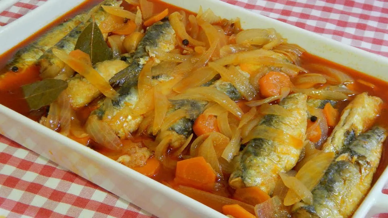 Escabeche de sardina con naranja al horno 