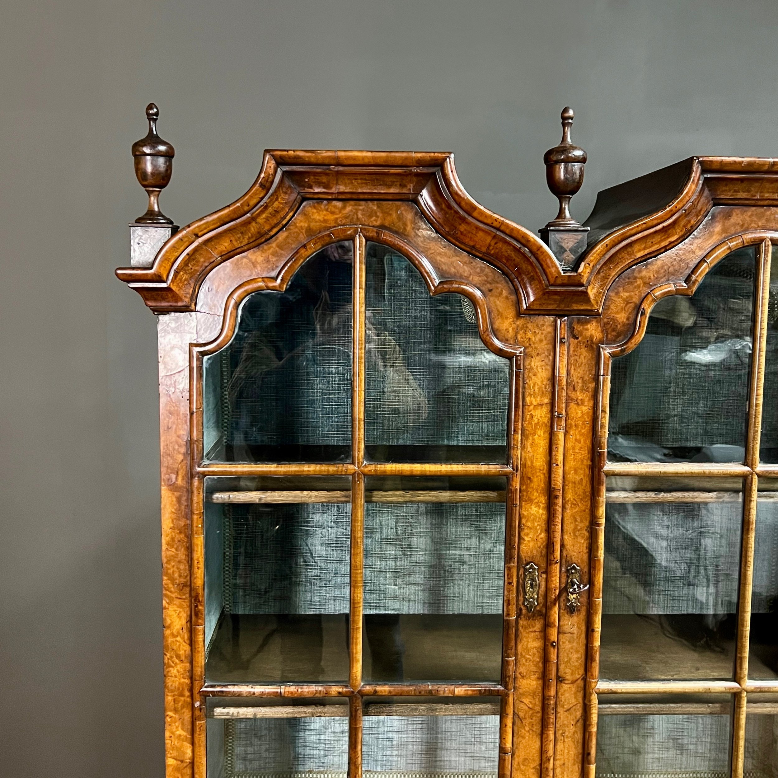 Fine Queen Anne Revival Cabinet On Stand by Gill and Reigate London