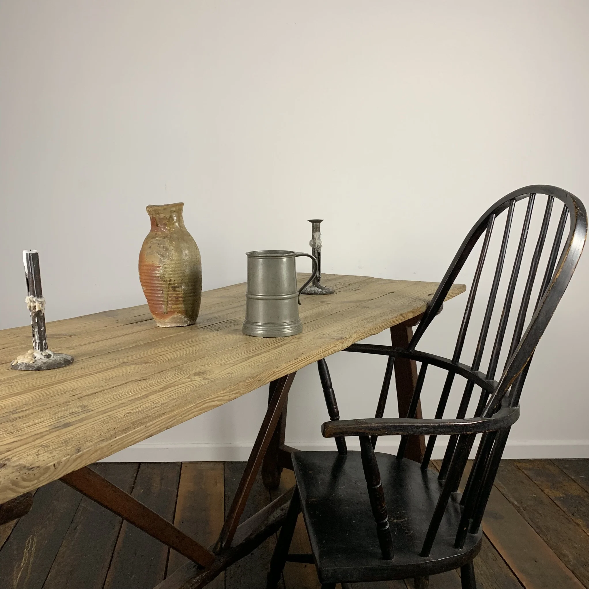 period tavern table in original paint