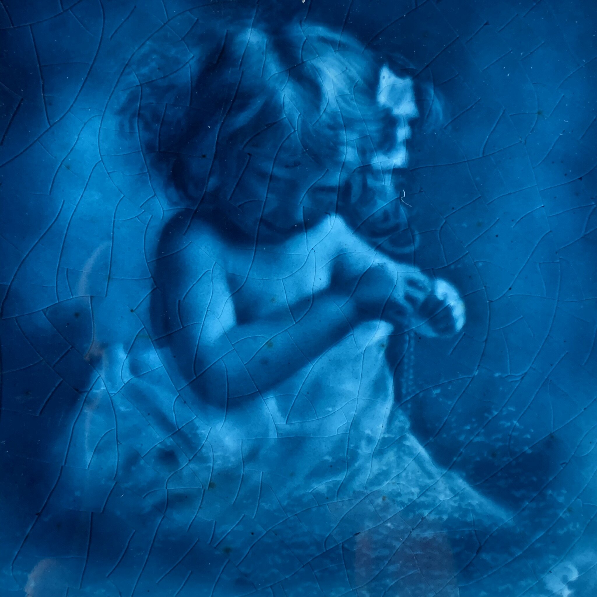 Burmantofts Faience Tile depicting a Little Girl