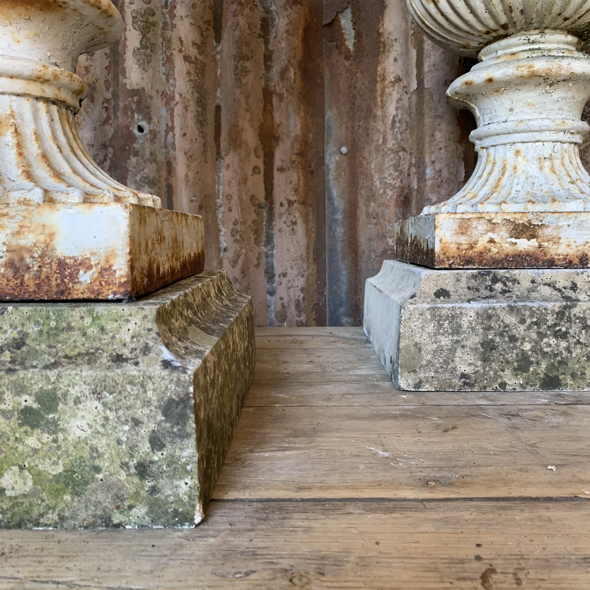 Pair of Large Classical English Garden Urns — Stag & Squire