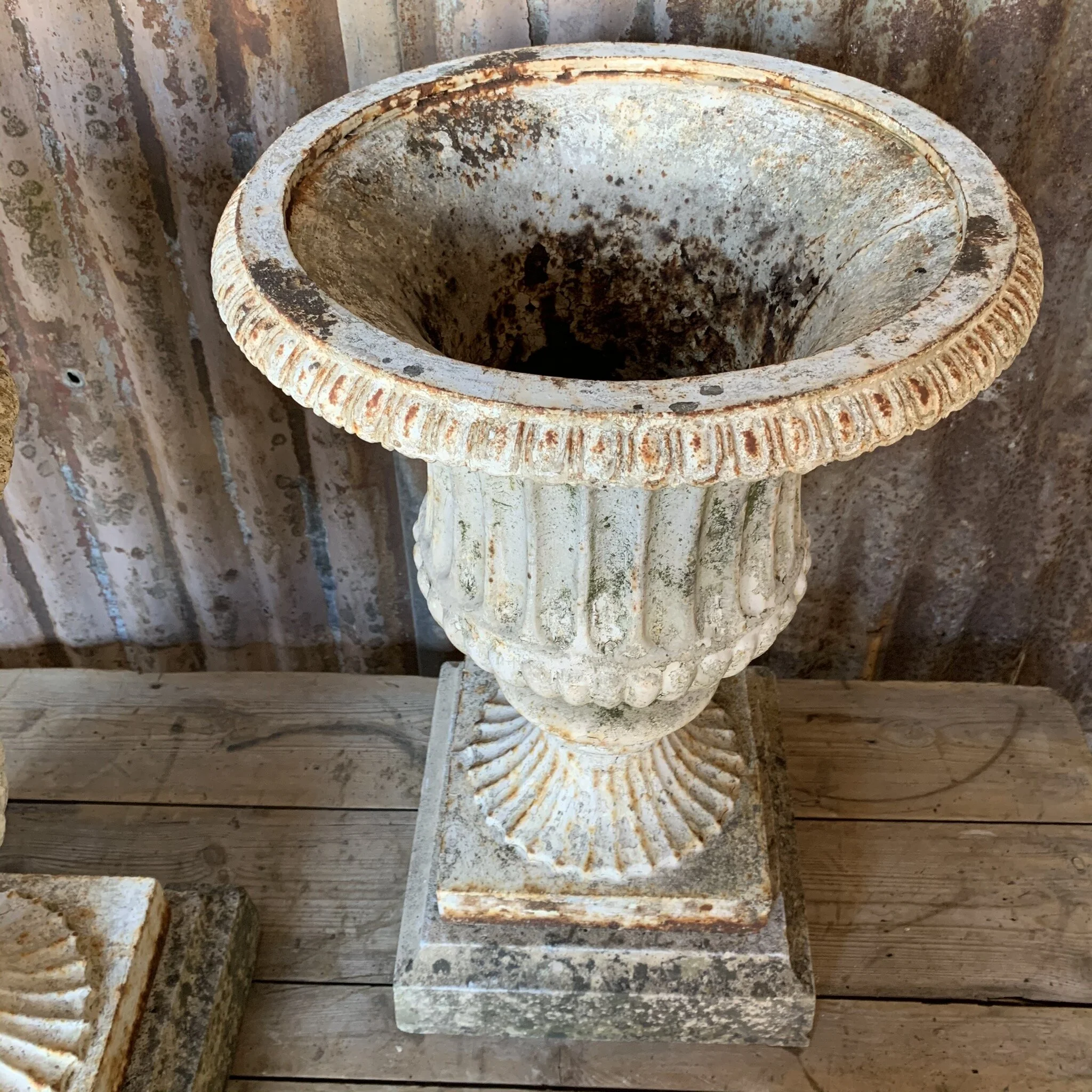 Pair of Large Classical English Garden Urns — Stag & Squire