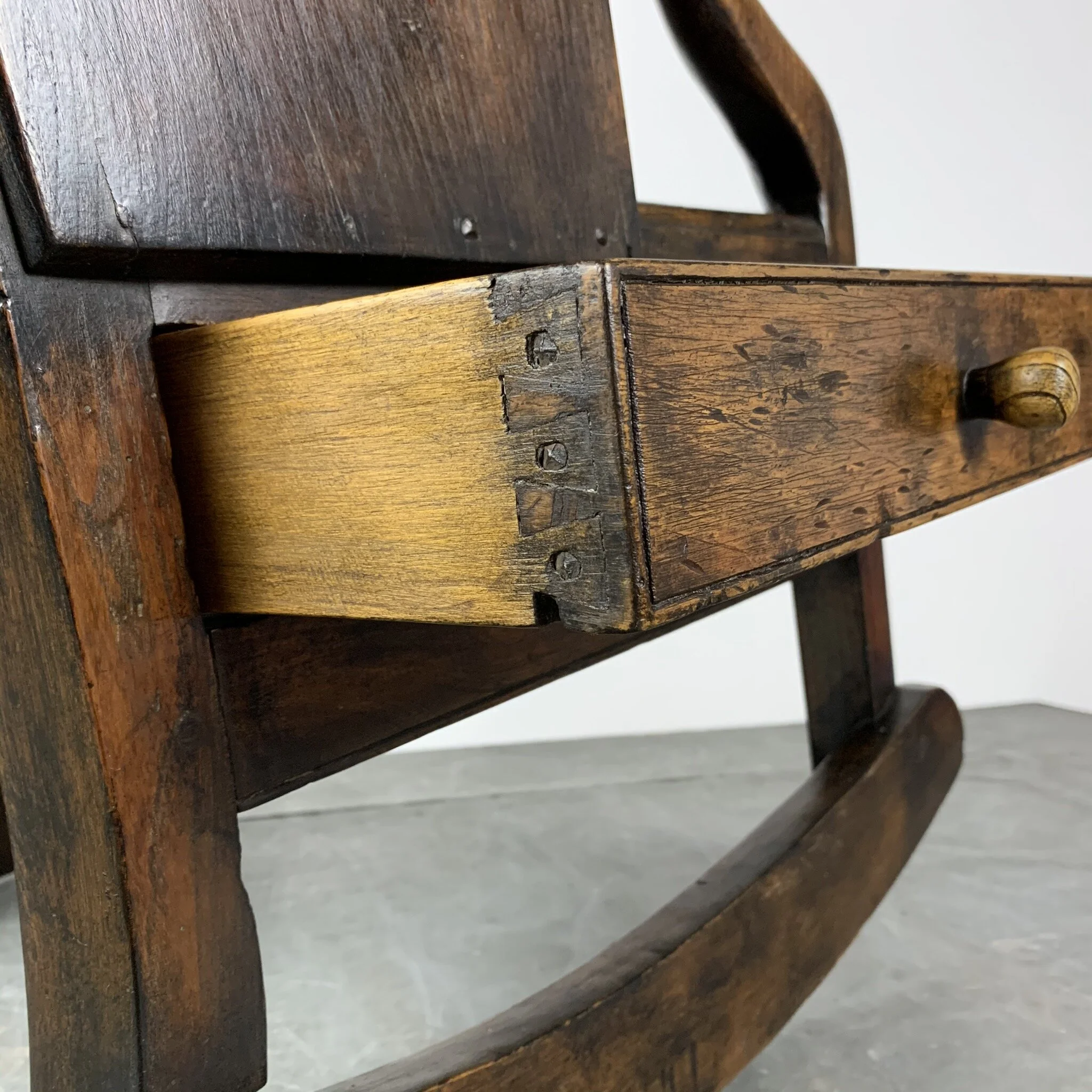 rare lambing chair with drawer