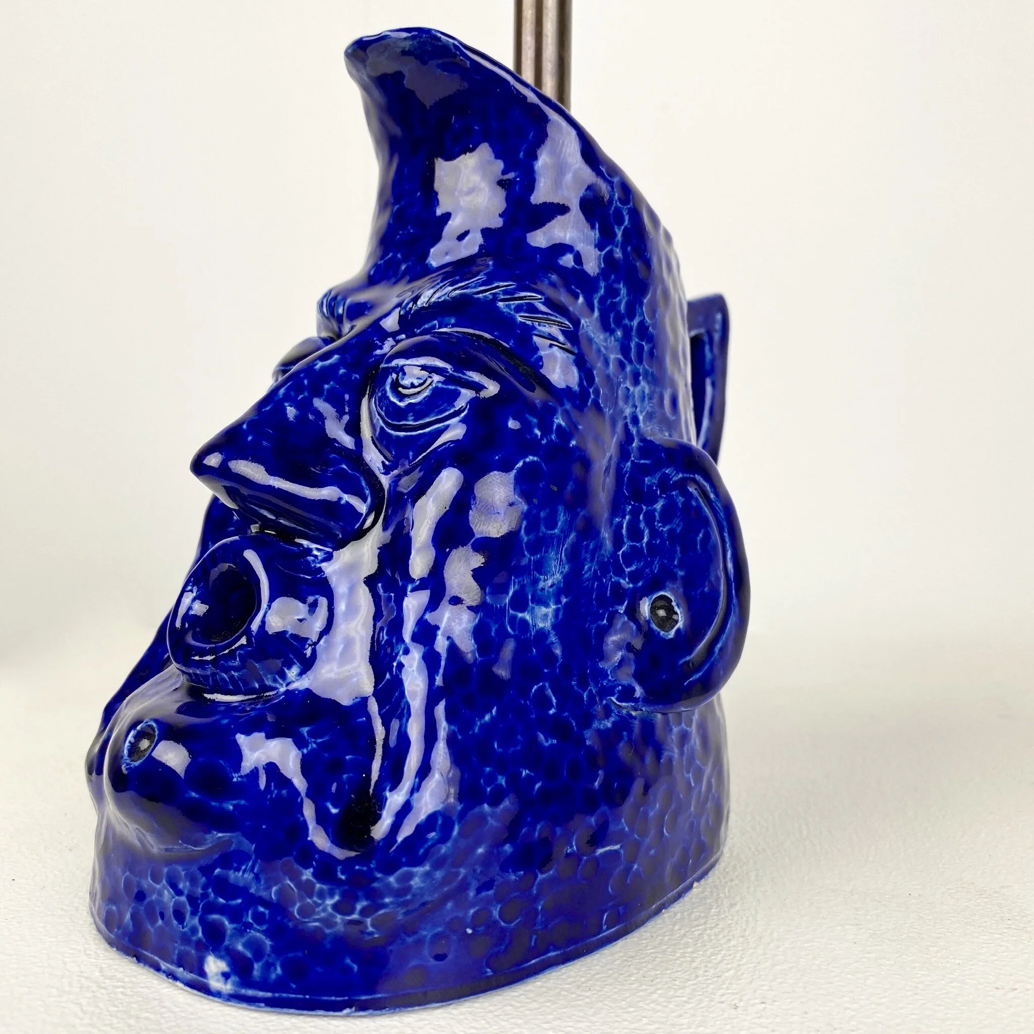 1960's unique studio pottery table lamp