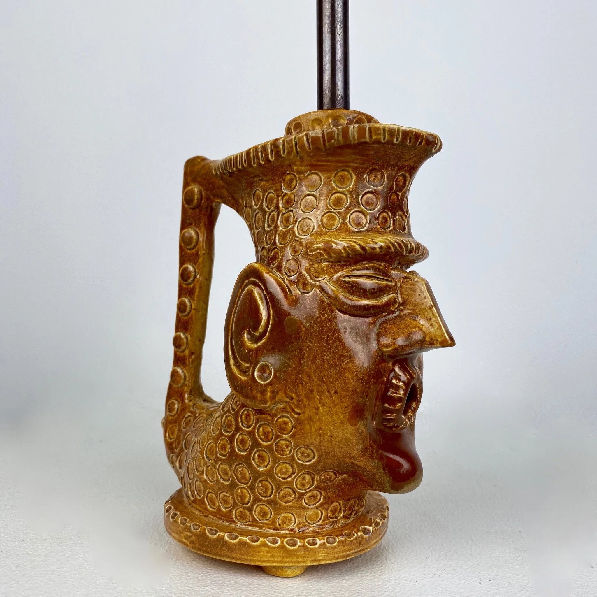 1970s unique studio pottery table lamp 