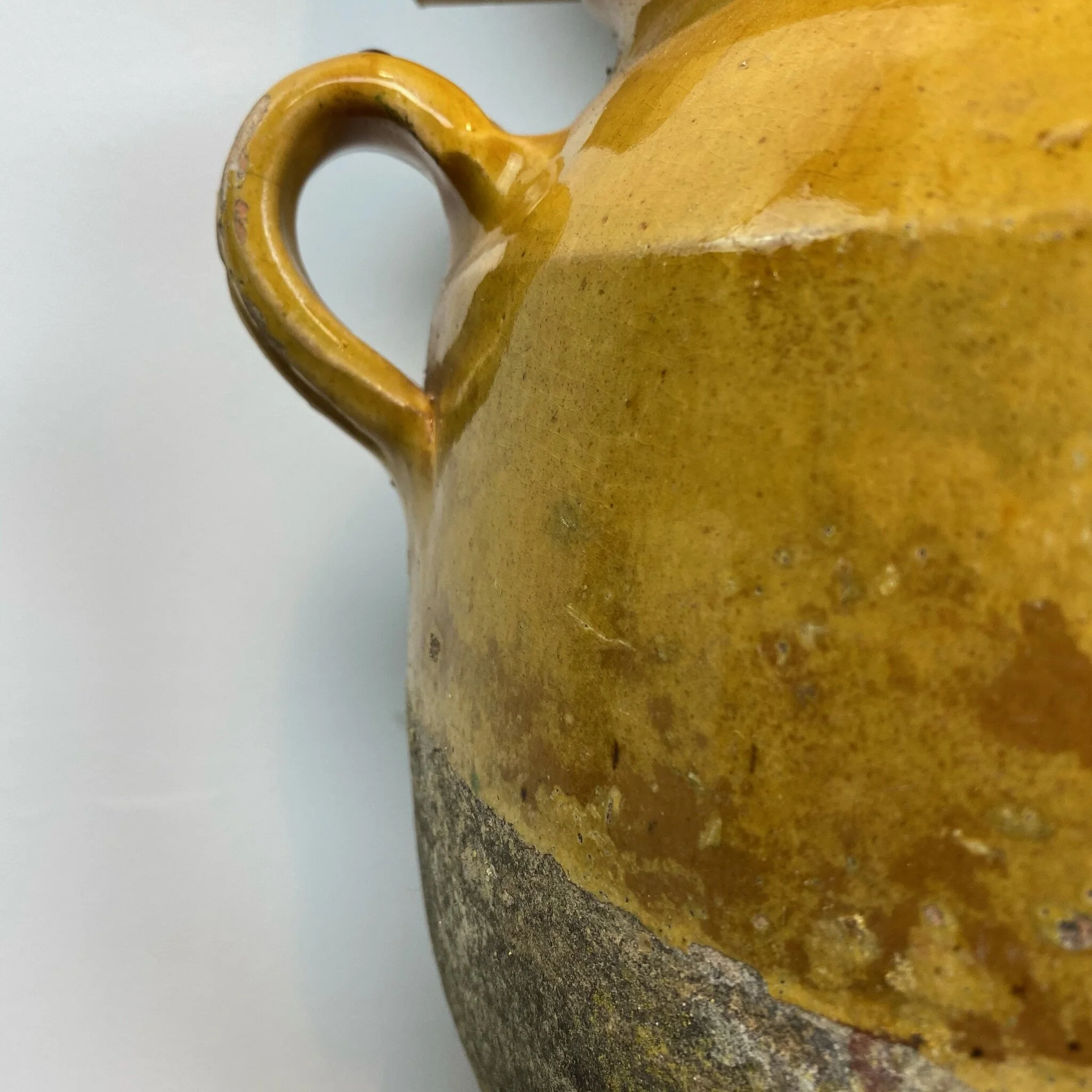 Small antique french confit pots