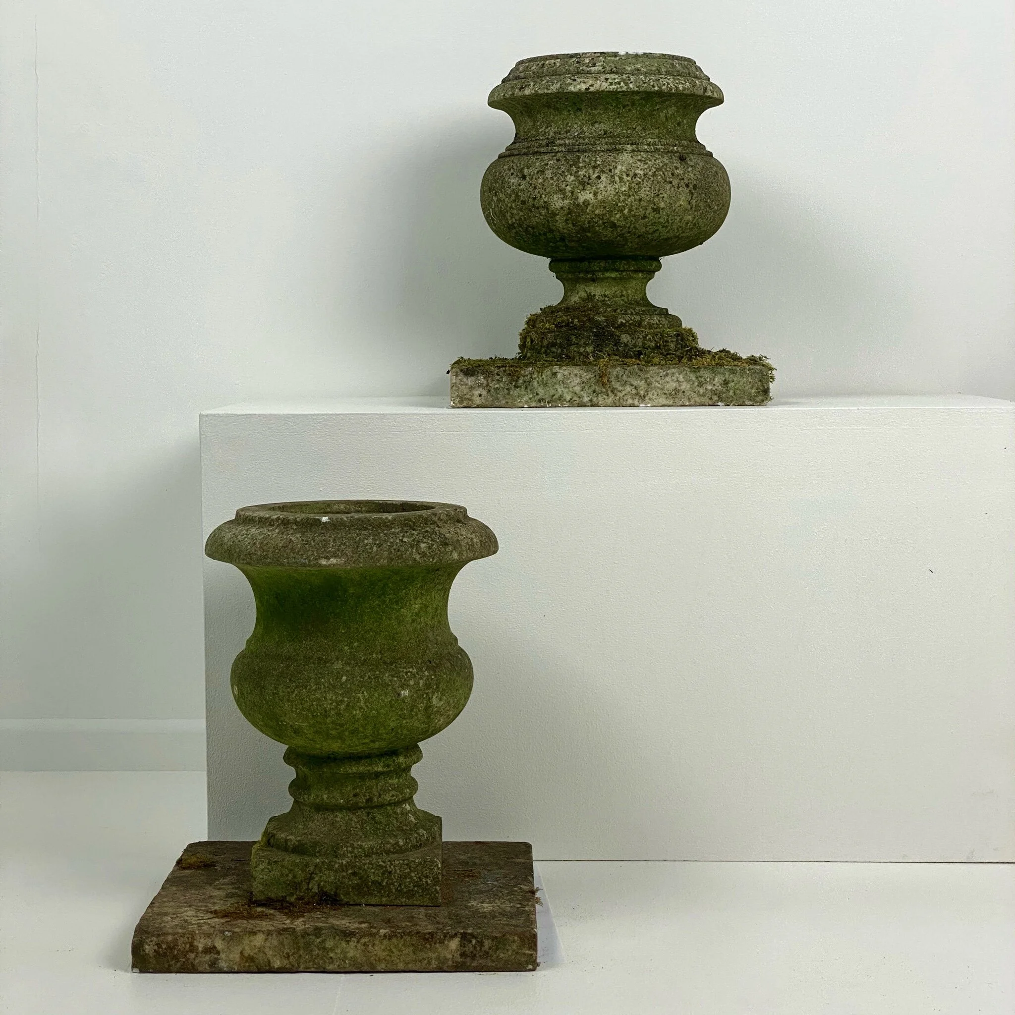 Victorian Marble Garden urn on large base