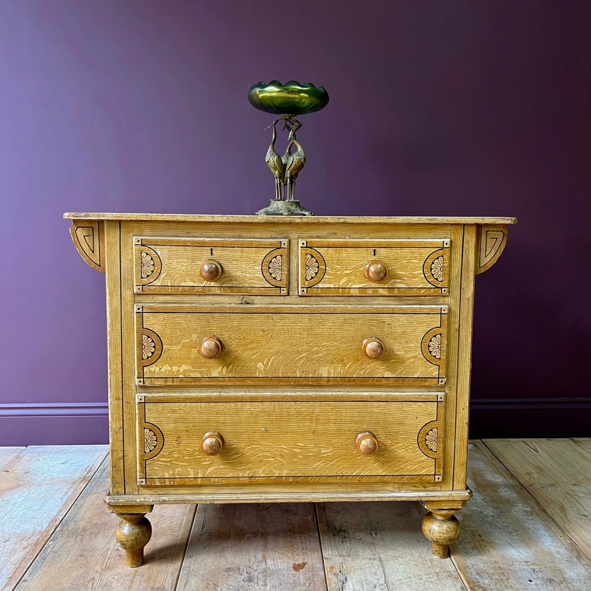 Petite Arts and Crafts 19th Century Chest of Drawers
